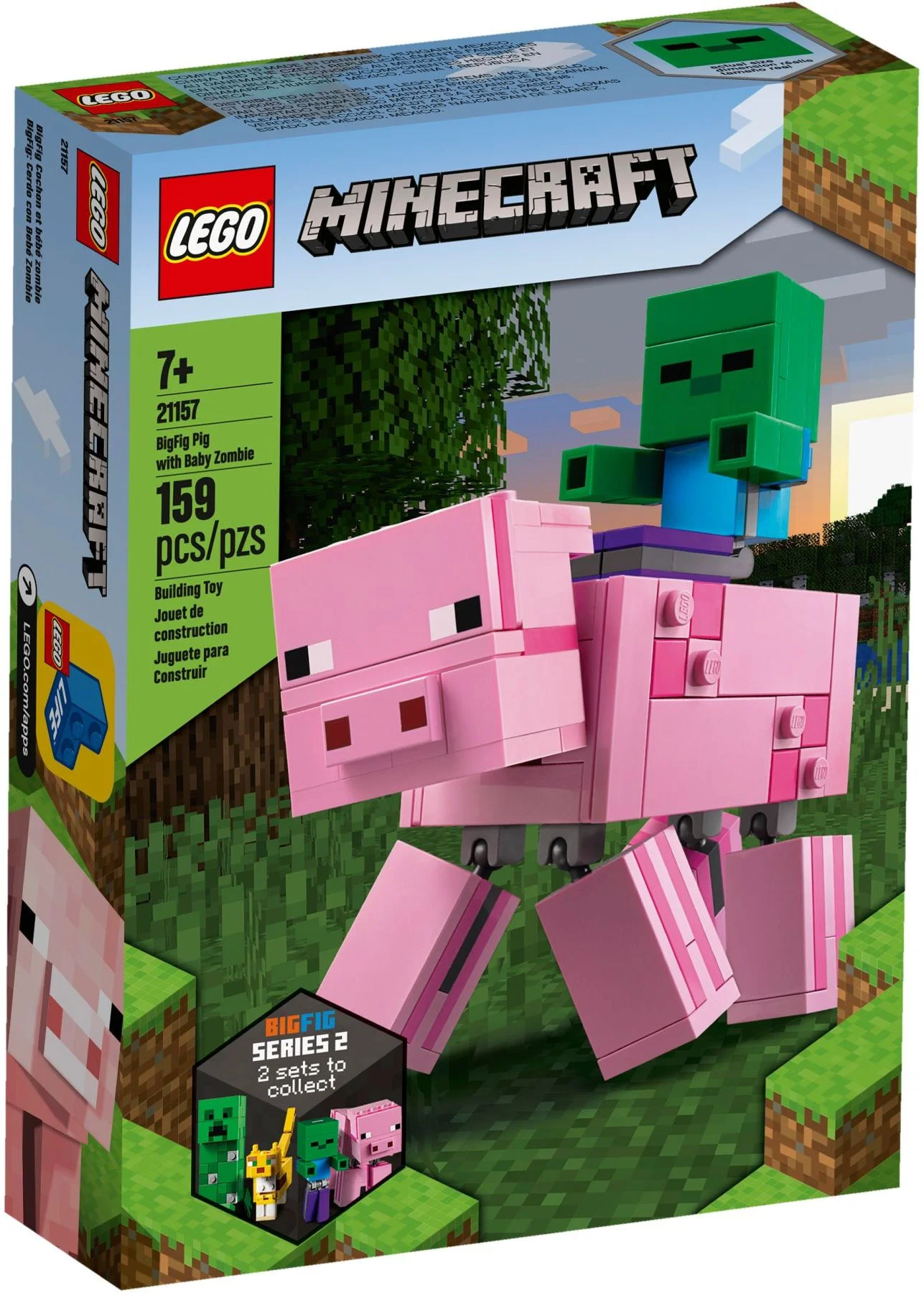 LEGO® 21157 Minecraft BigFig — Świnka i mały zombie - zdjęcie 1