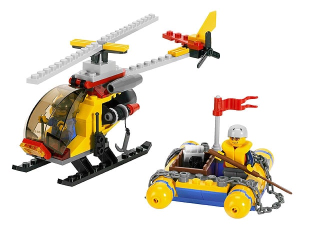 Helicopter and Raft