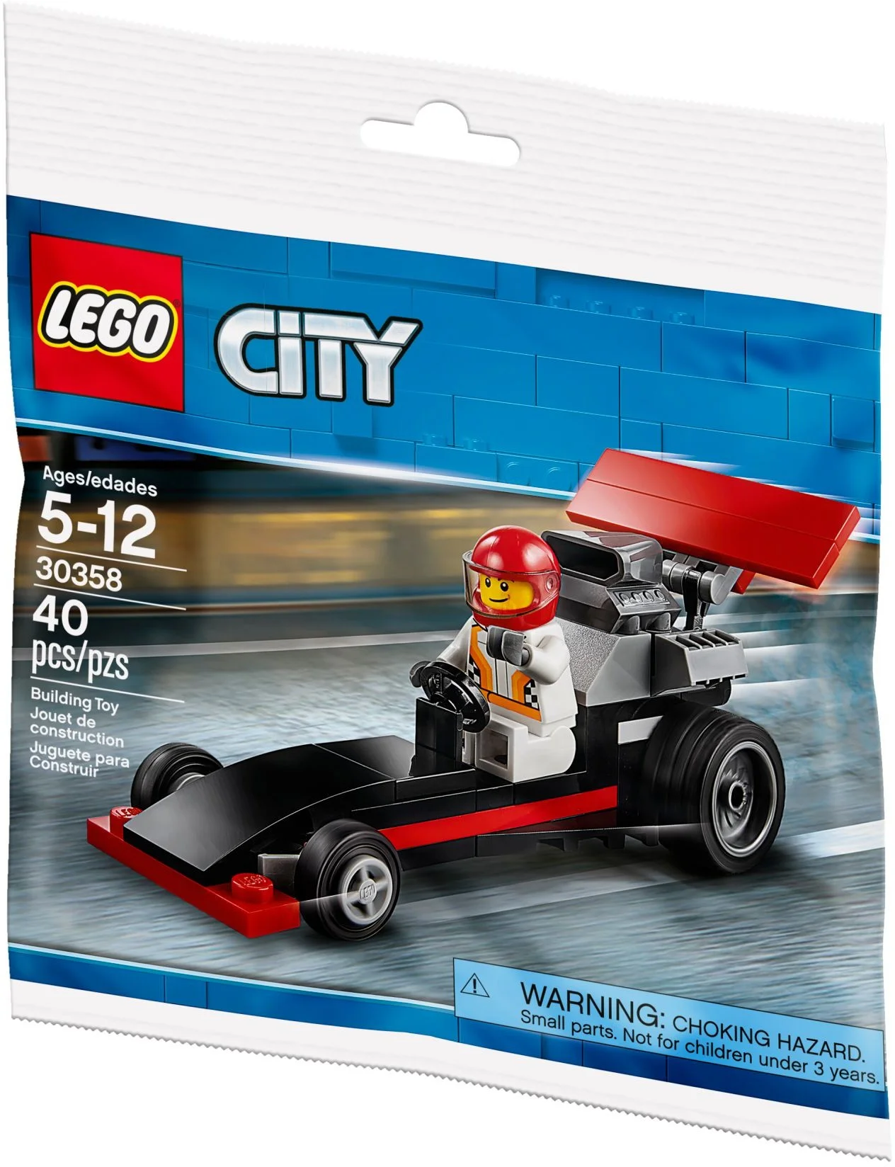 LEGO® 30358 Polybag Saszetka Figurka Kierowca i Dragster Nowy - zdjęcie 2