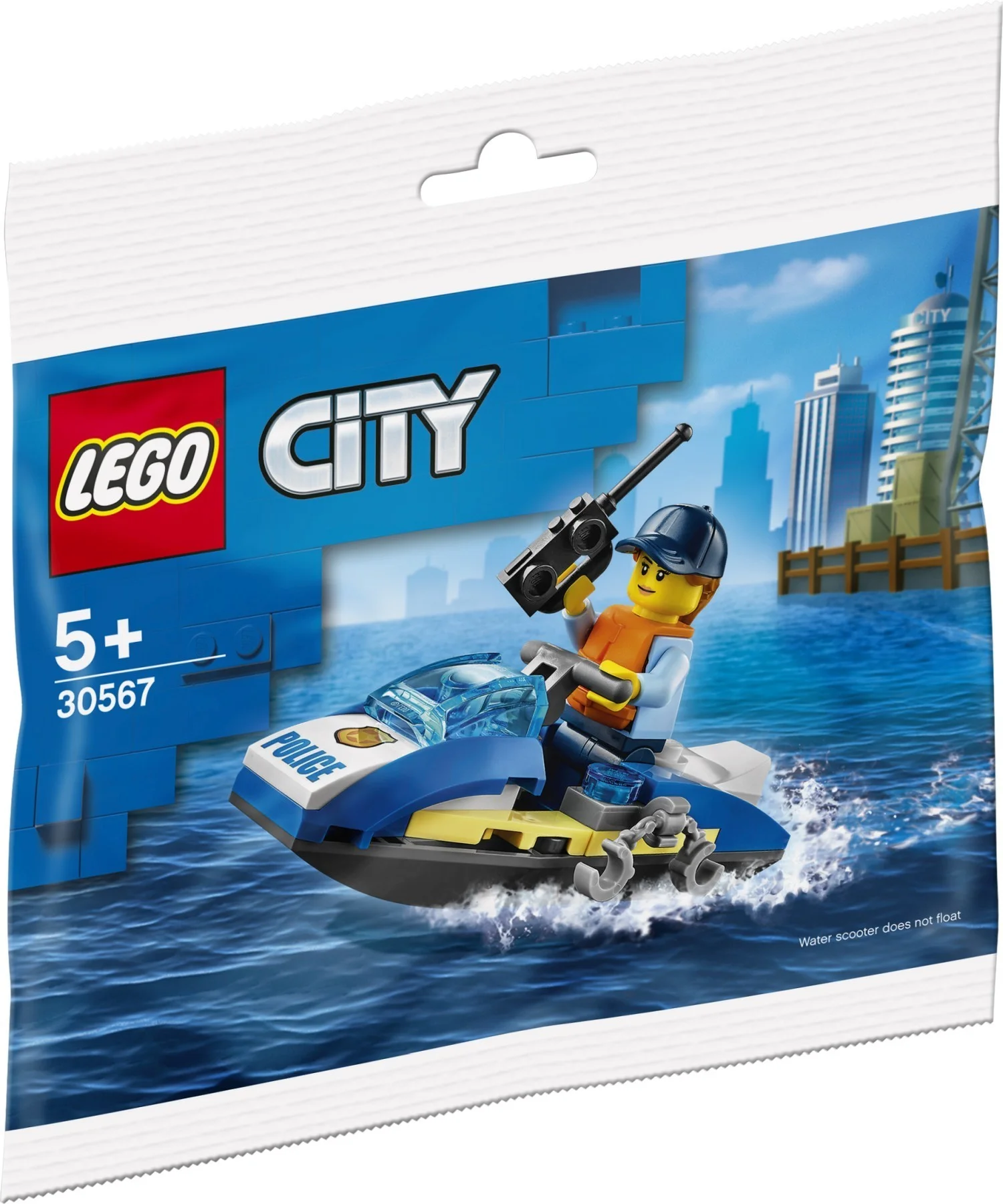 LEGO® 30567 Lego City Policyjny skuter wodny, policjantka z radiem - zdjęcie 1