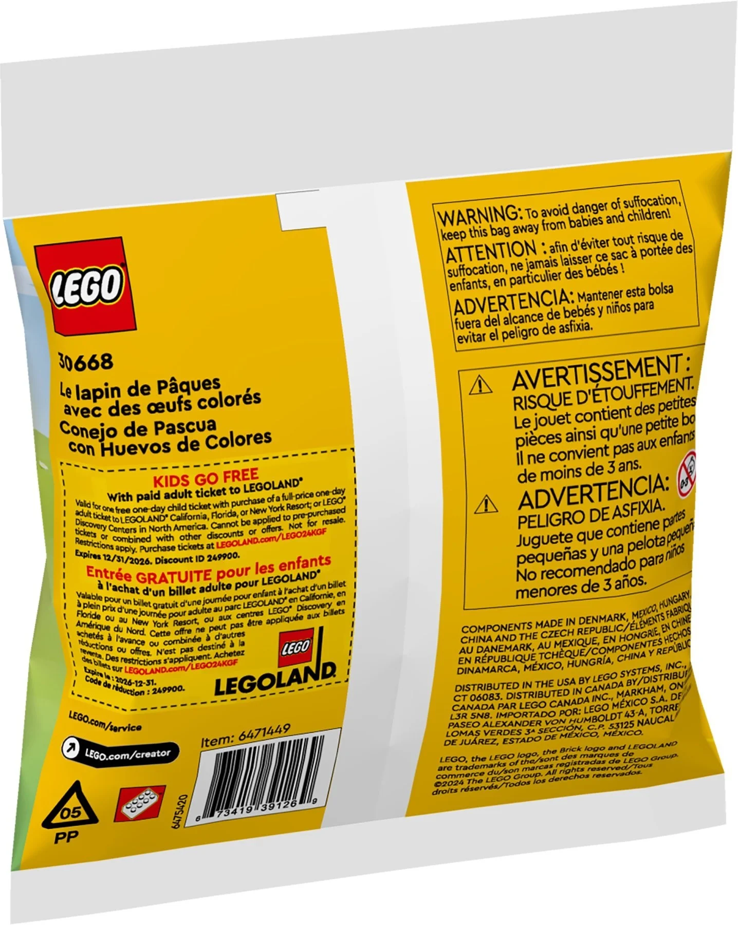 LEGO® 30668 Zajączek wielkanocny z kolorowymi pisankami - zdjęcie 4