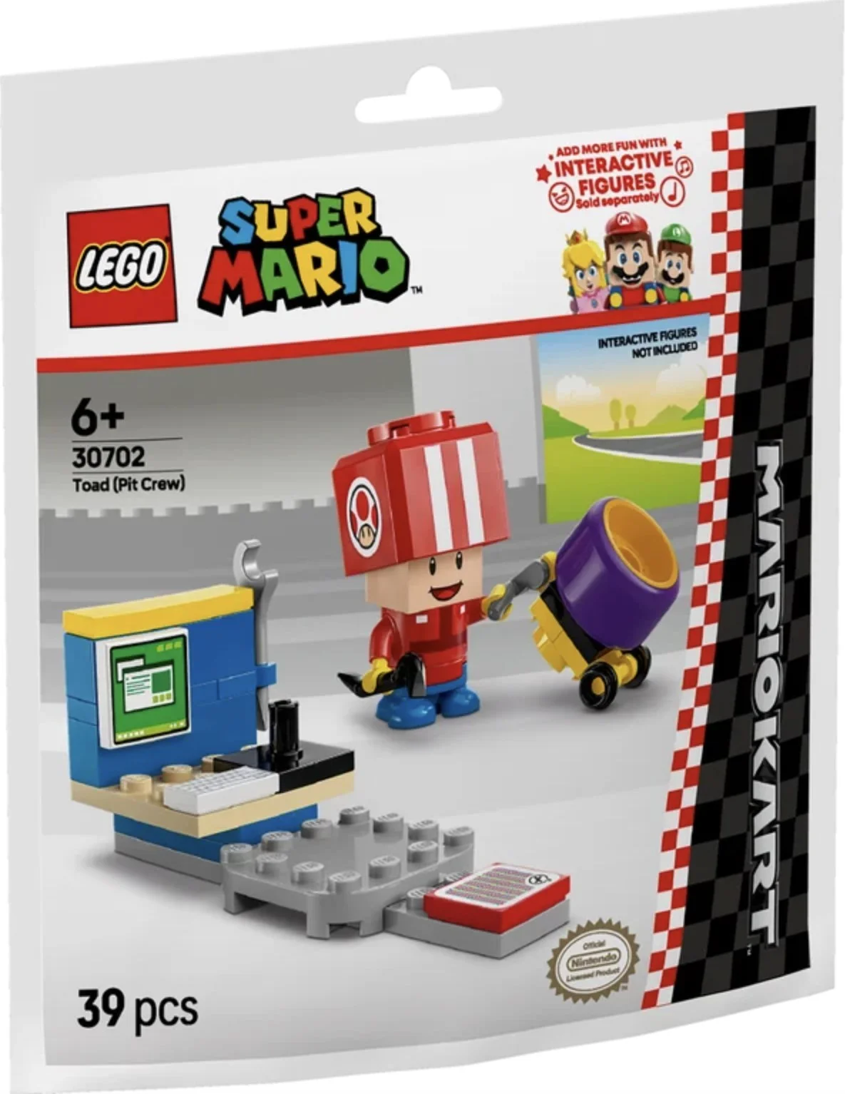 LEGO® 30702 LEGO Super Mario Mario Kart – Toad (Pit Crew) - zdjęcie 3