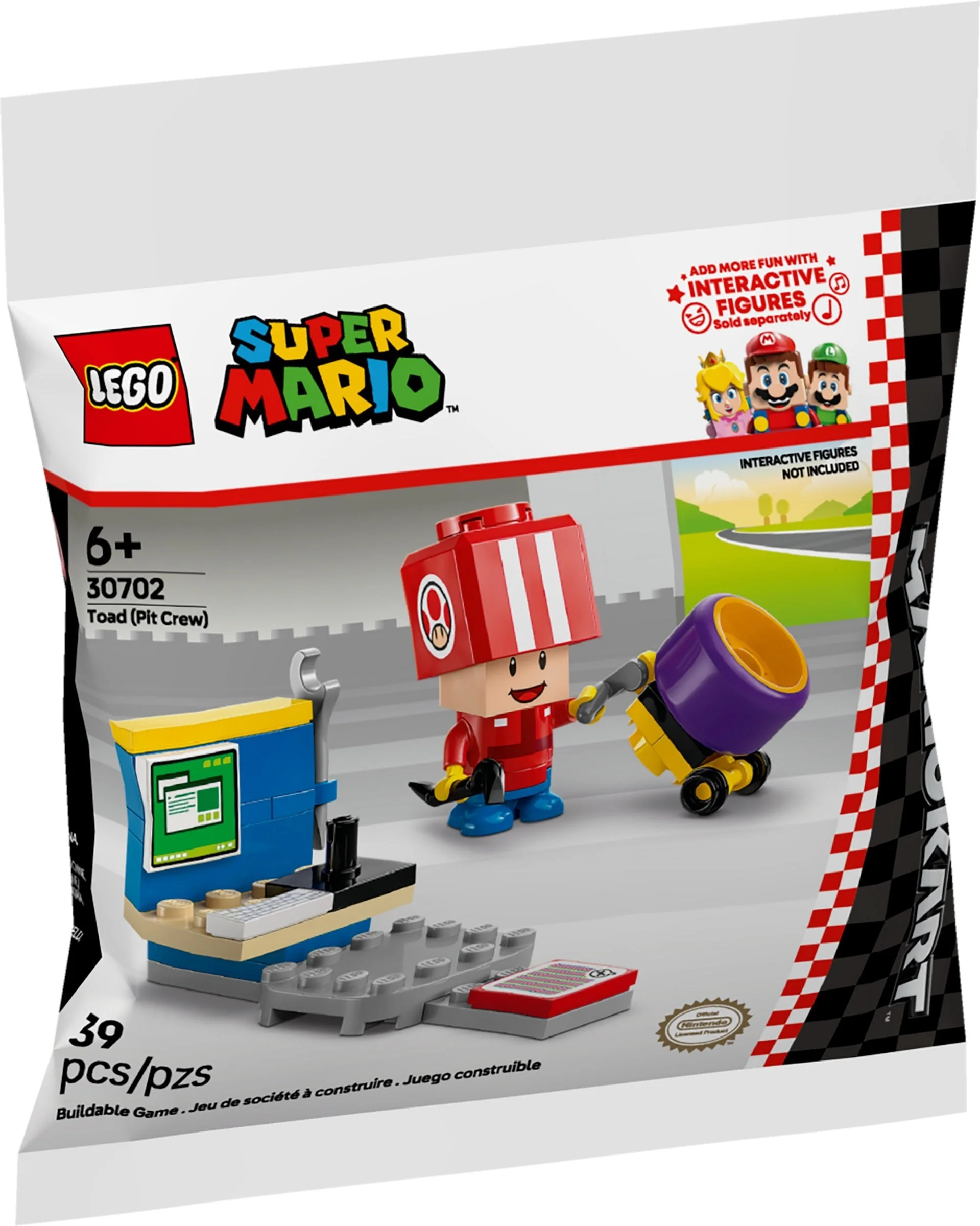 LEGO® 30702 LEGO Super Mario Mario Kart – Toad (Pit Crew) - zdjęcie 4
