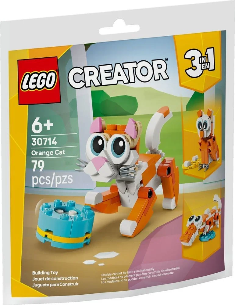 LEGO® 30714 Mały Zestaw 3W1 Rudy Kot, Krokodyl, Sowa - zdjęcie 4