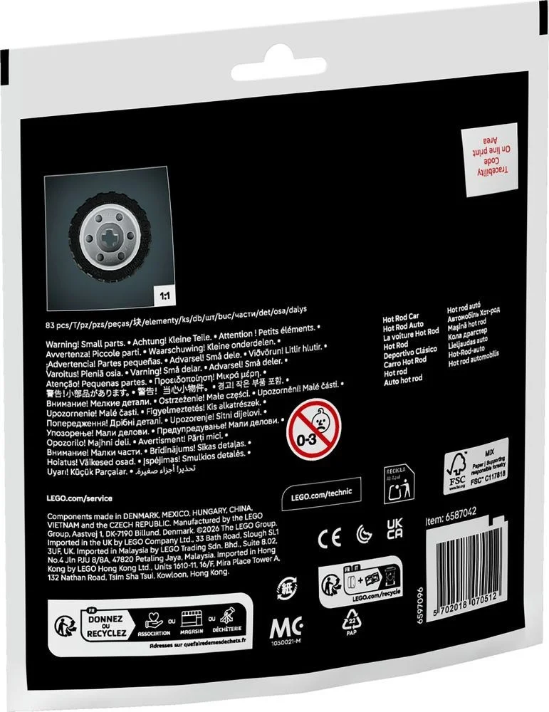 LEGO® 30735 Mały Zestaw Klocków Lego Technic Hot Rod Samochód Auto 83 Elementy - zdjęcie 3