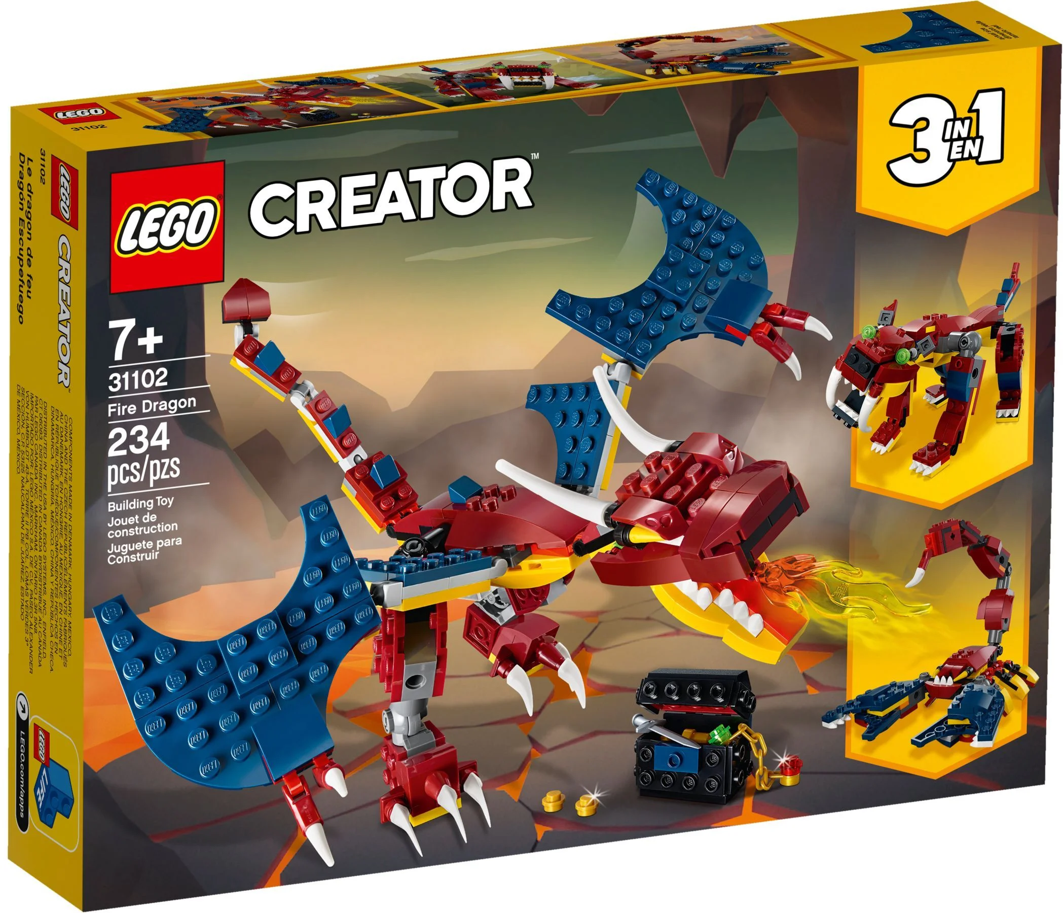 LEGO® 31102 Opis Creator 3w1 Smok Ognia - zdjęcie 1