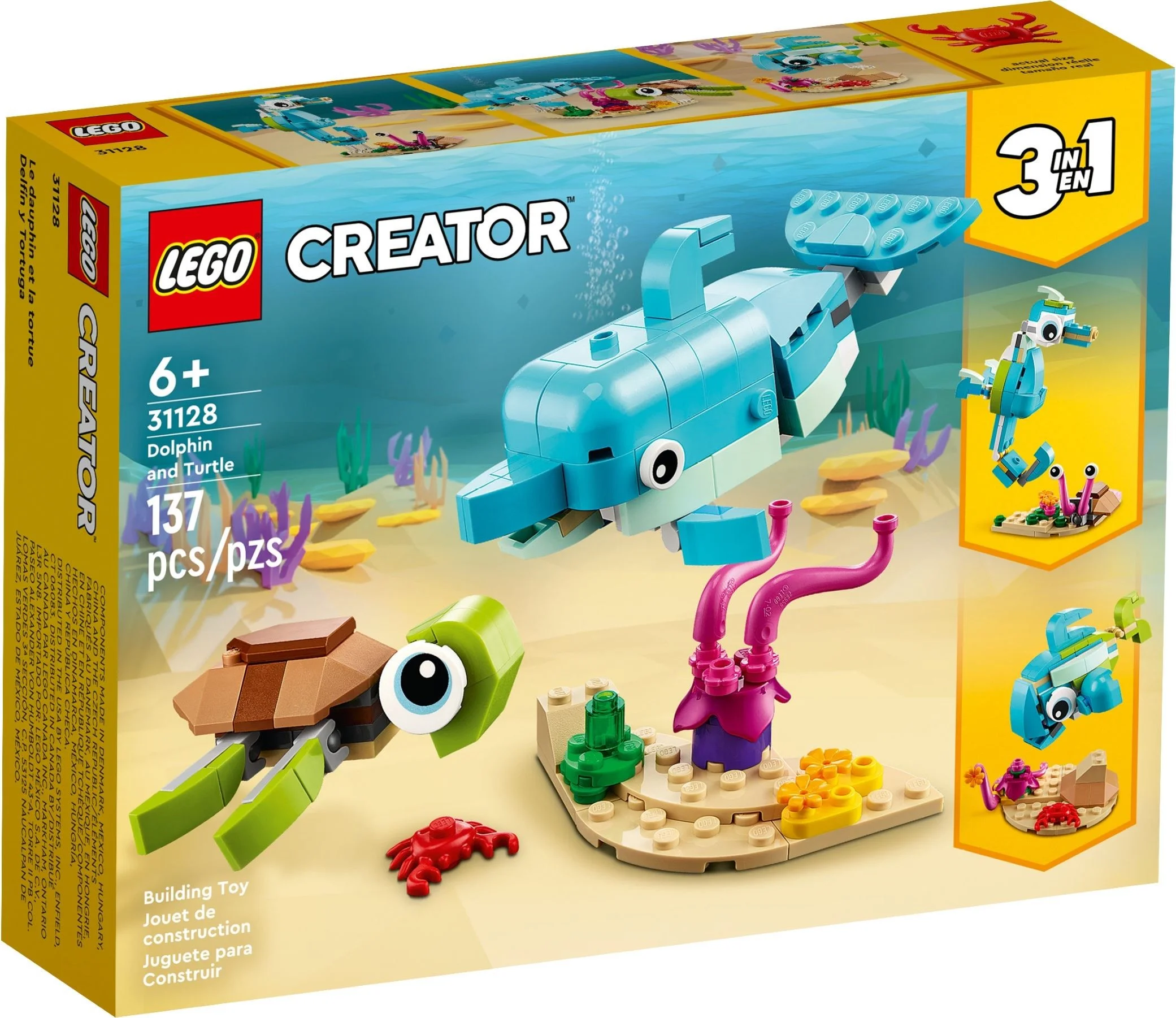 LEGO® 31128 Creator 3 w 1 Delfin i Żółw - zdjęcie 2