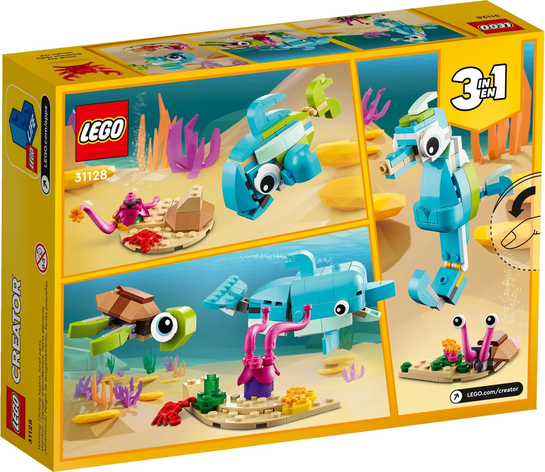 LEGO® 31128 Creator 3 w 1 Delfin i Żółw - zdjęcie 6