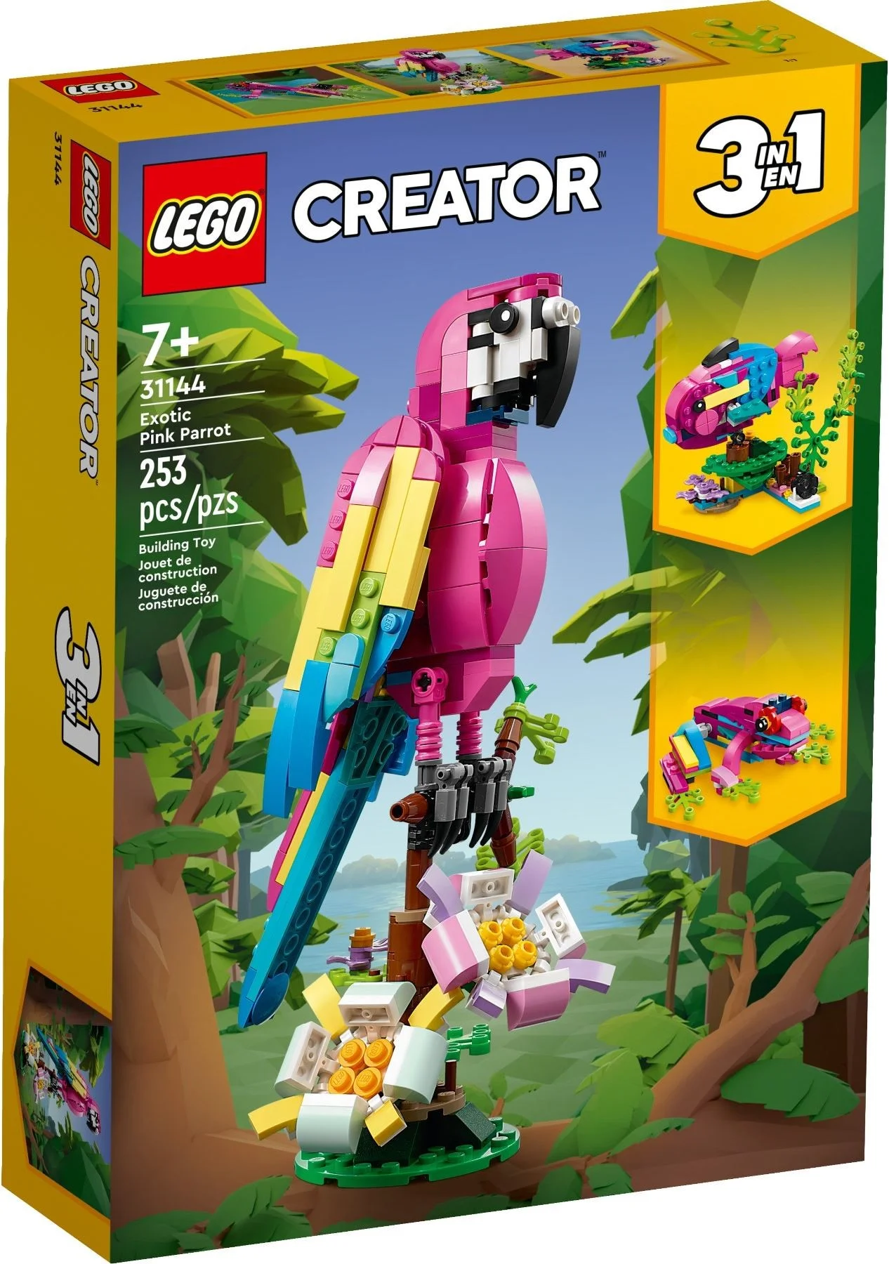 LEGO® 31144 Creator 3w1 Egzotyczna Różowa Papuga Zwierzęta - zdjęcie 2