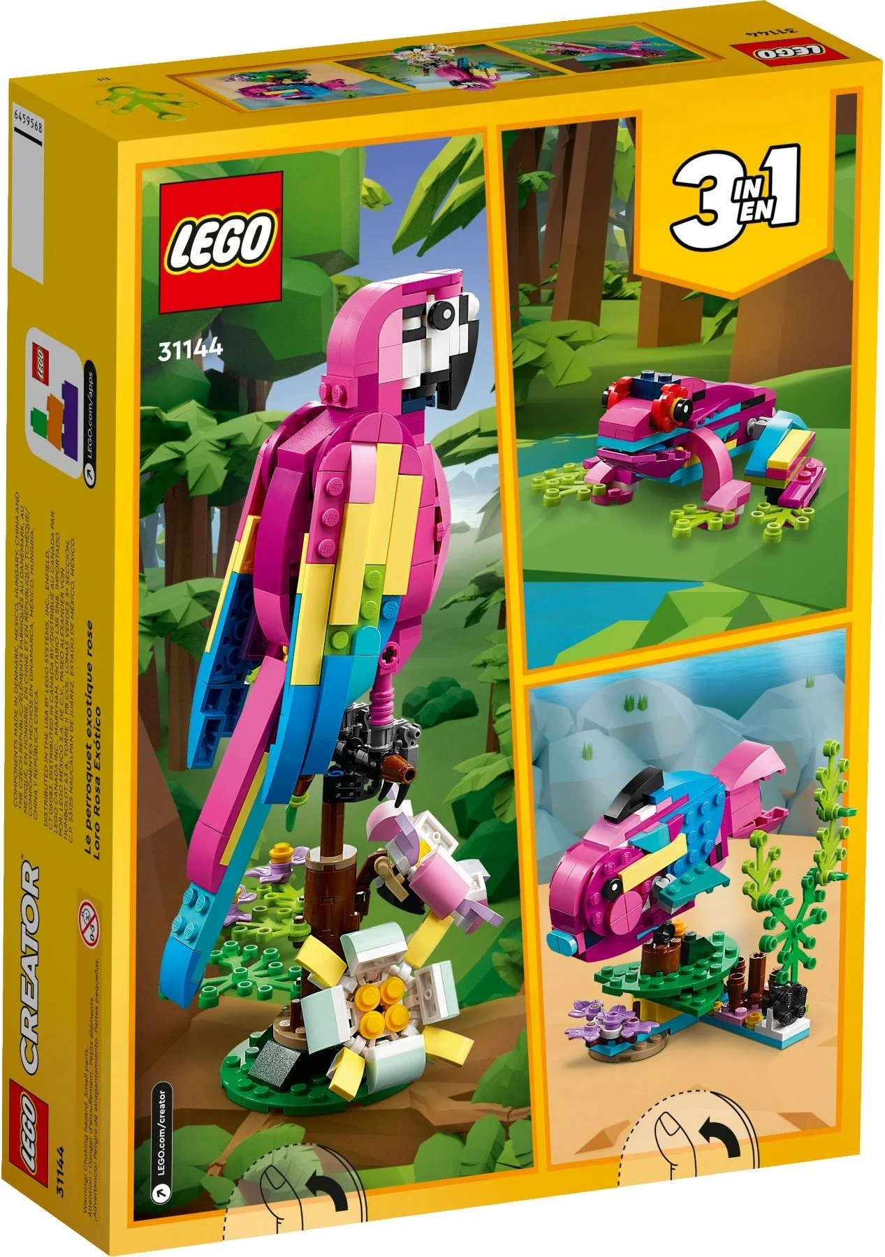 LEGO® 31144 Creator 3w1 Egzotyczna Różowa Papuga Zwierzęta - zdjęcie 10