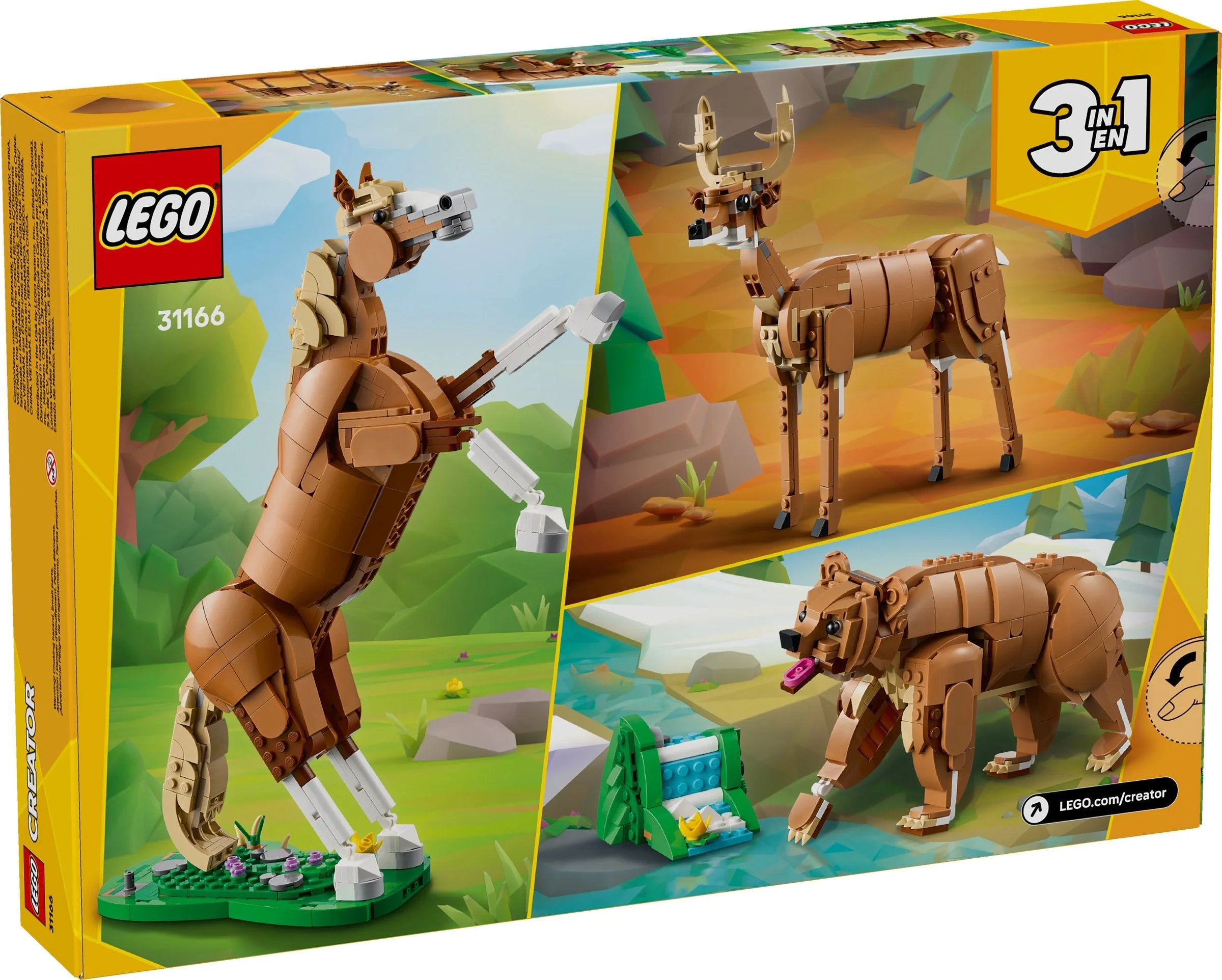 LEGO® 31166 Creator 3w1 Piękny Koń, Przebudowa na Niedźwiedzia Lub Jelenia - zdjęcie 2