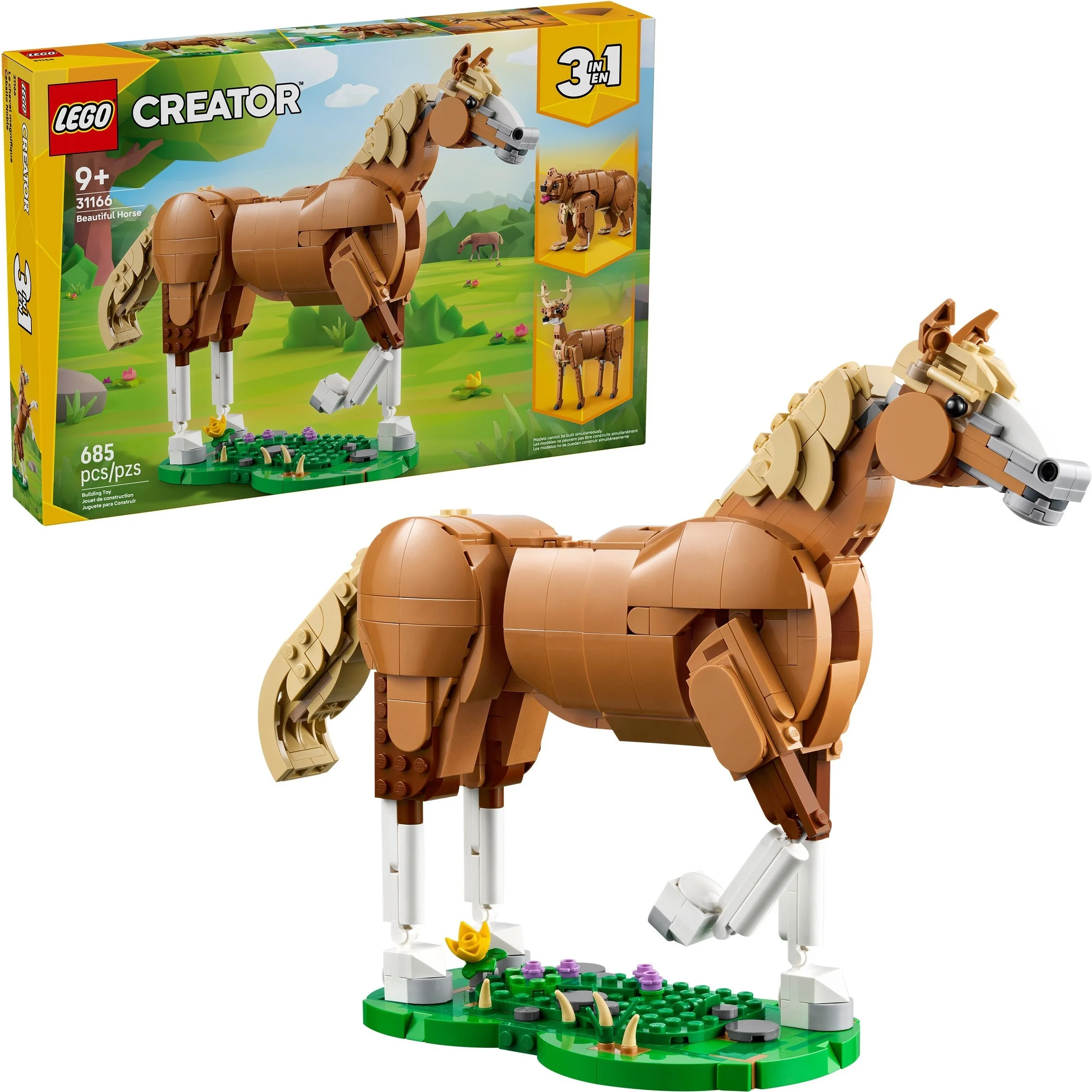 LEGO® 31166 Creator 3w1 Piękny Koń, Przebudowa na Niedźwiedzia Lub Jelenia - zdjęcie 3