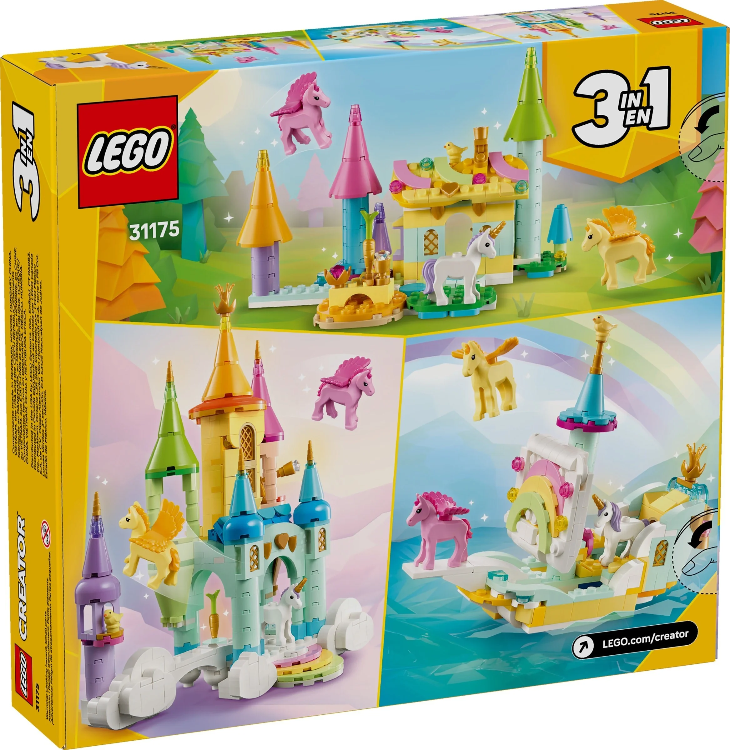 LEGO® 31175 Creator 3 w 1 Zamek Jednorożców Statek Plac Zabaw Koniki - zdjęcie 5