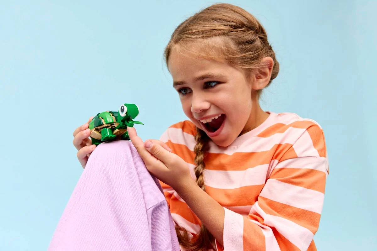 LEGO® 31377 3W1 Klocki Żółw I Kwiat LILII Wodnej Kameleon Żabka - zdjęcie 4