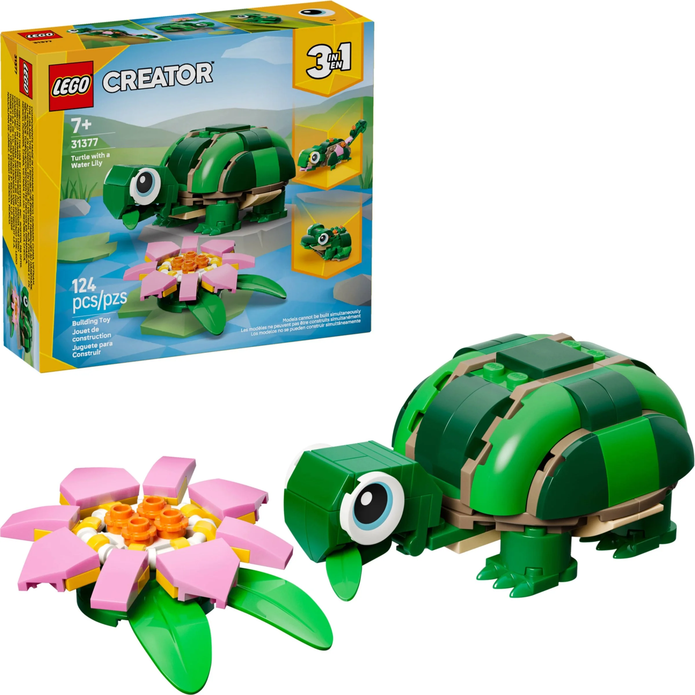 LEGO® 31377 3W1 Klocki Żółw I Kwiat LILII Wodnej Kameleon Żabka - zdjęcie 14