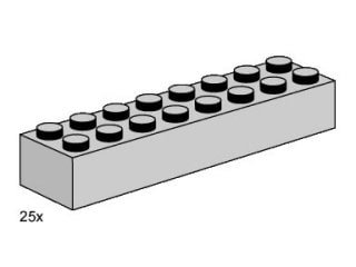 2 x 8 Light Gray Bricks