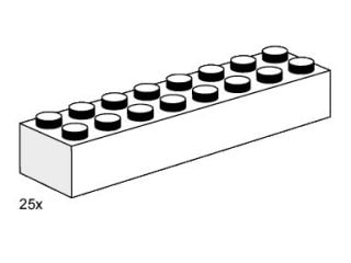 2 x 8 White Bricks