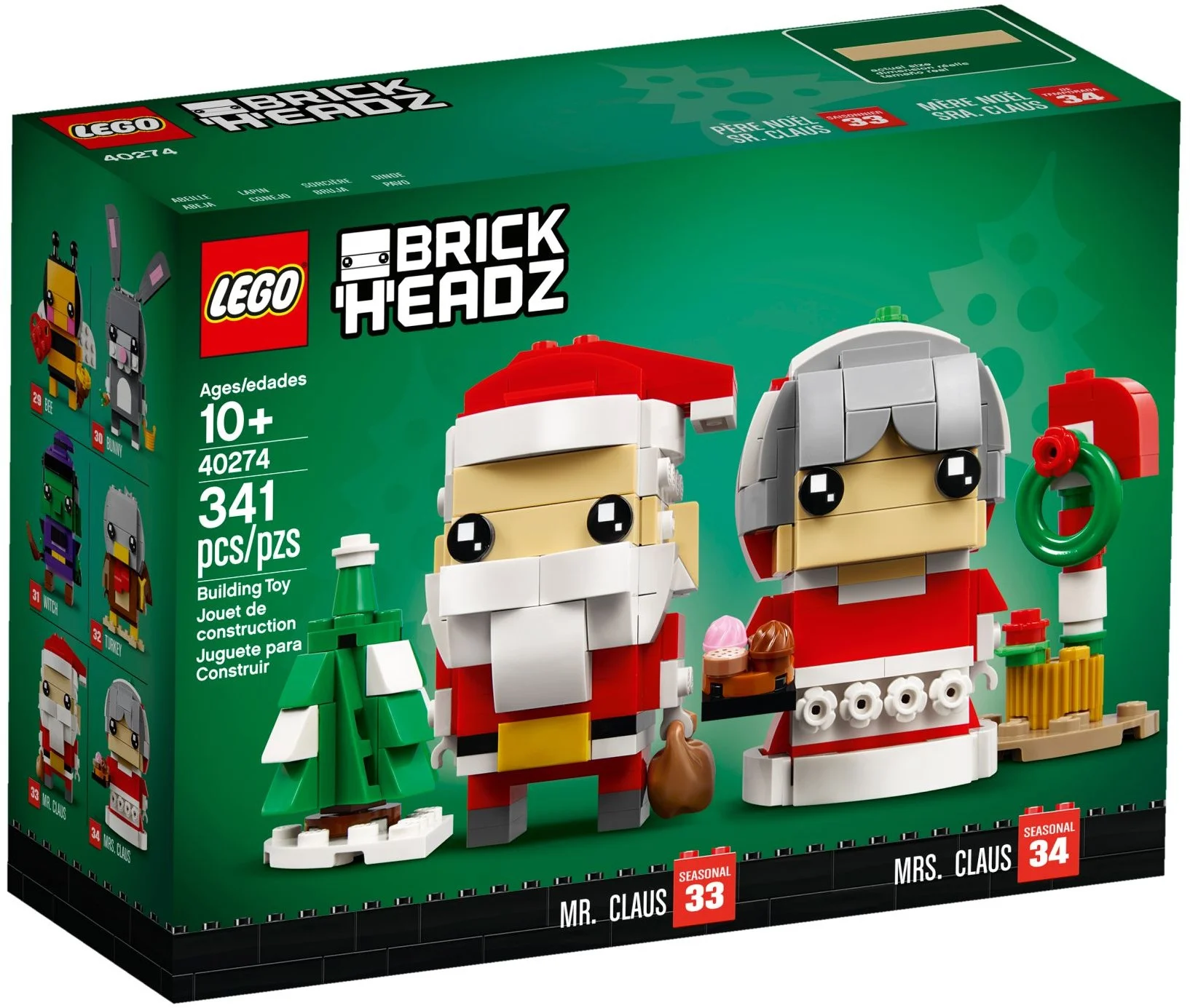 LEGO® 40274 nowy Lego BrickHeadz Święty Mikołaj Pani mikołajowa Misb 2018 - zdjęcie 2