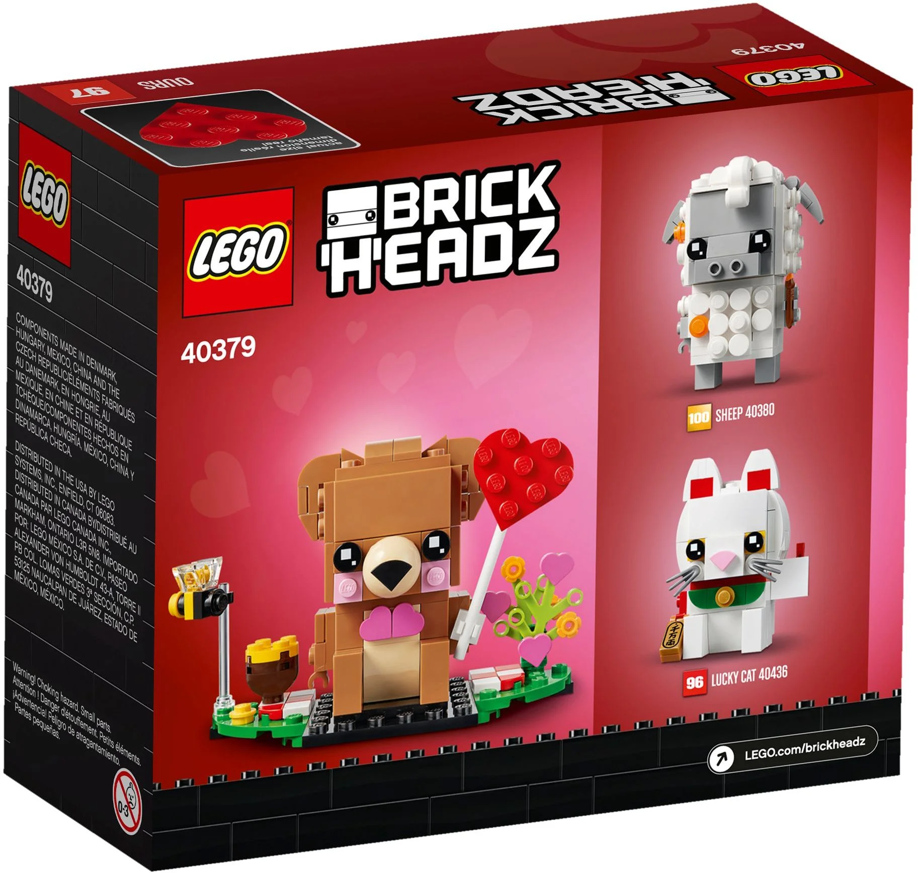 LEGO® 40379 Walentynkowy Miś BrickHeadz Dla Dziewczyny+ Torba - zdjęcie 3