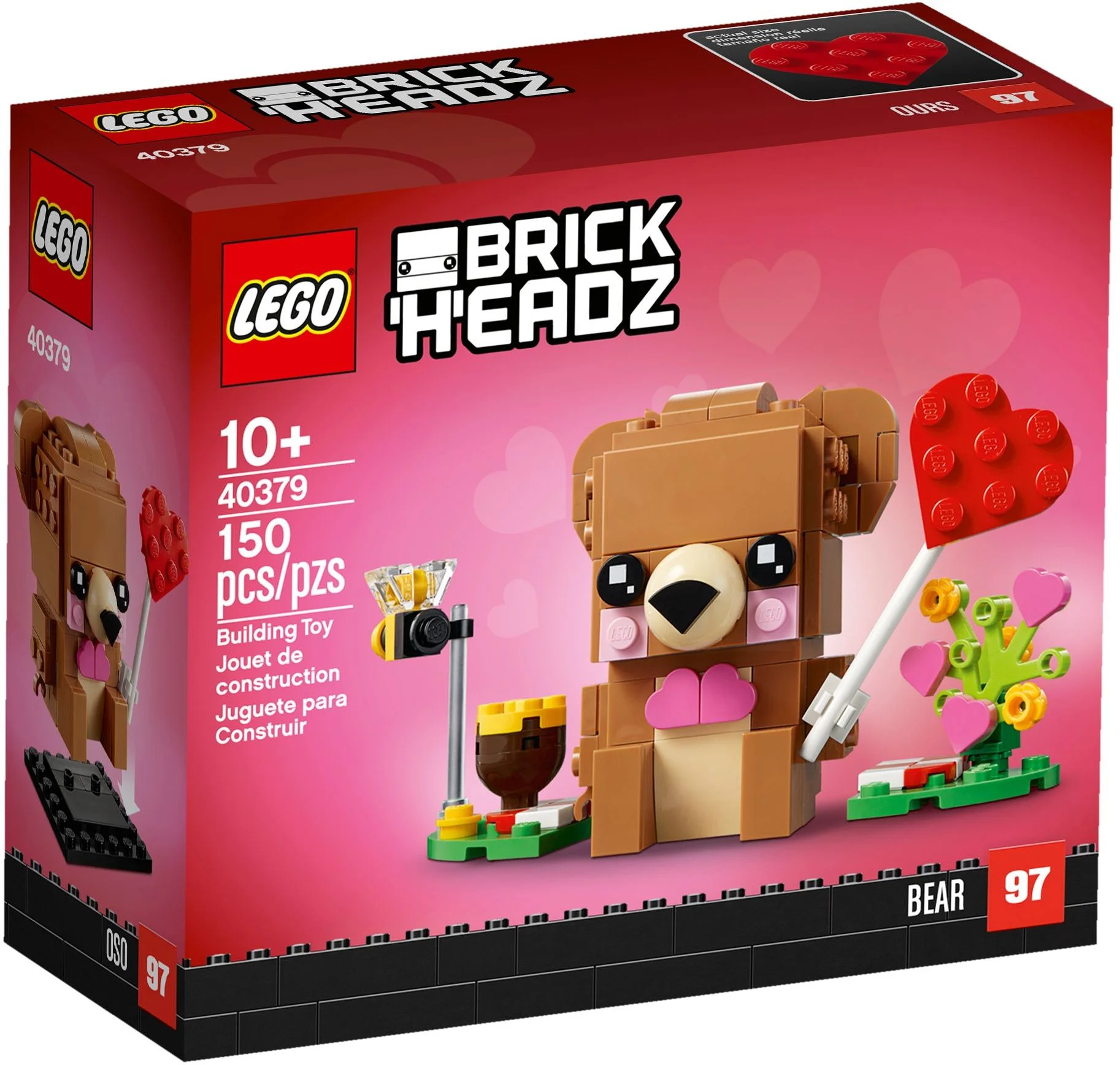 LEGO® 40379 Walentynkowy Miś BrickHeadz Dla Dziewczyny+ Torba - zdjęcie 1