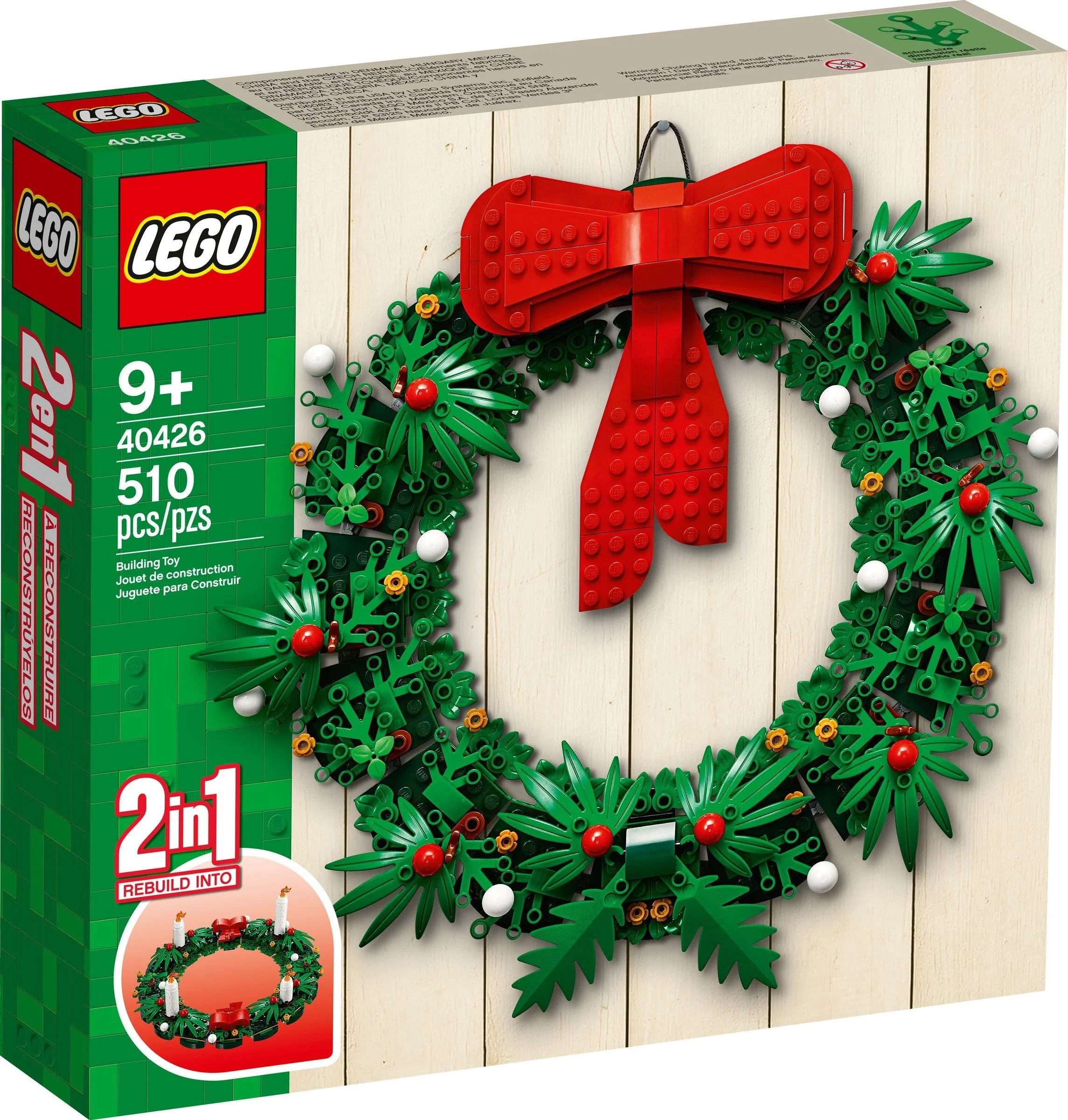 LEGO® 40426 Lego Bożonarodzeniowy wieniec 2 w 1 - zdjęcie 1