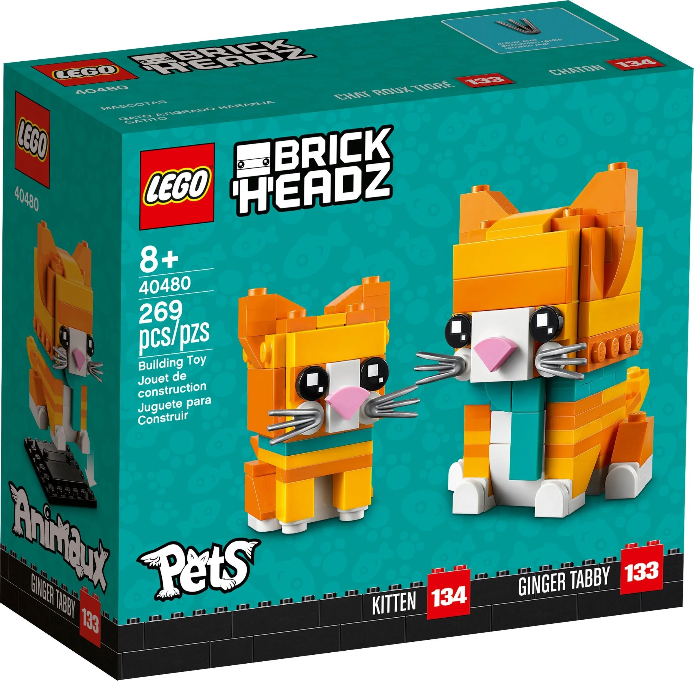 LEGO® 40480 Lego BrickHeadz Pręgowany rudy kot - zdjęcie 2
