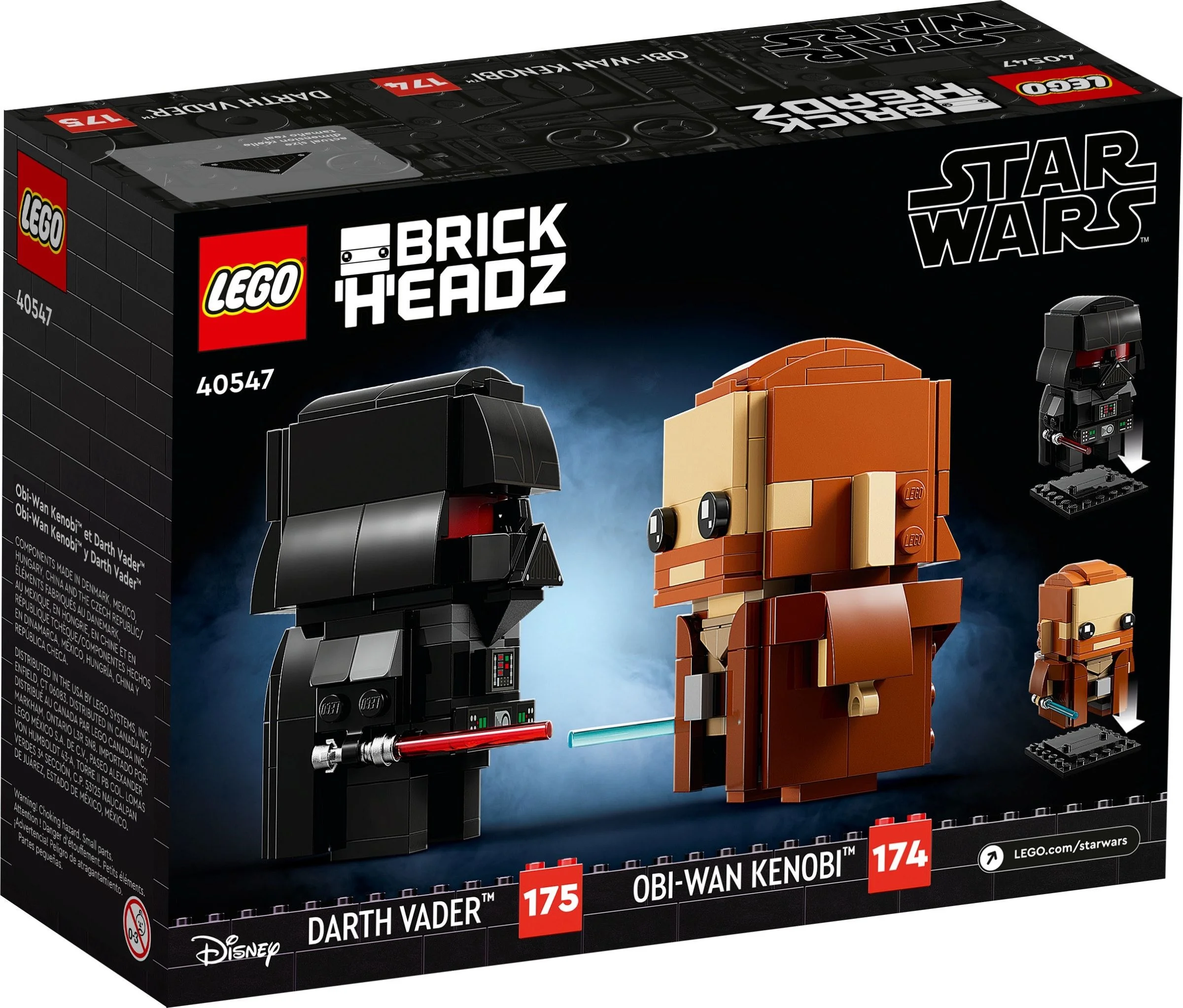 LEGO® 40547 Unikat Lego Star Wars Celebration Brickheadz Obi-Wan Vader Misb 2022 - zdjęcie 7