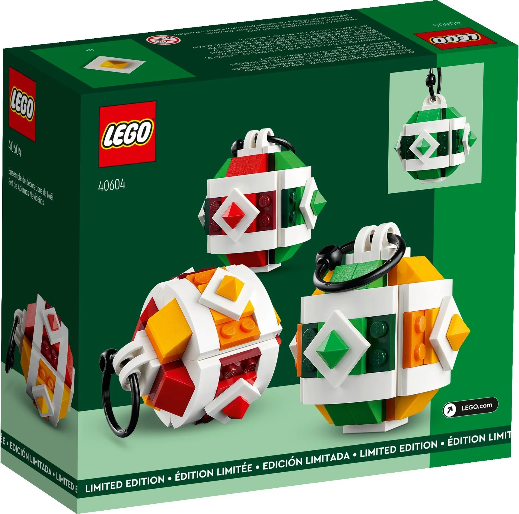 LEGO® 40604 Świąteczne bombki na choinkę 3 sztuki - zdjęcie 3