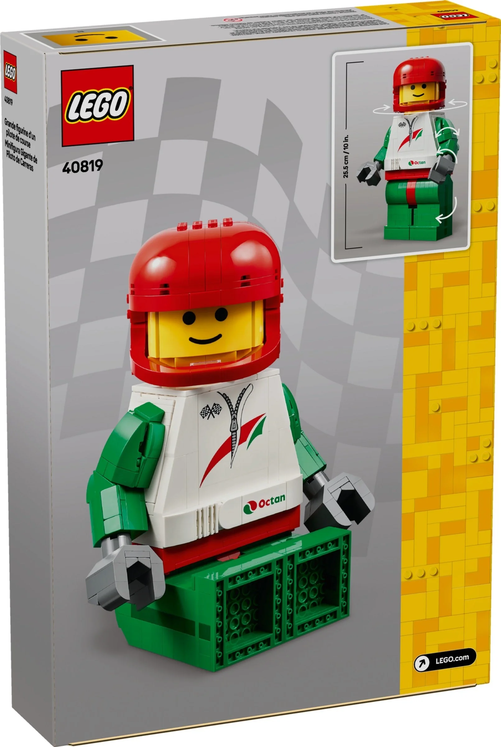 LEGO® 40819 Lego Minifigurki Duża minifigurka kierowcy wyścigowego