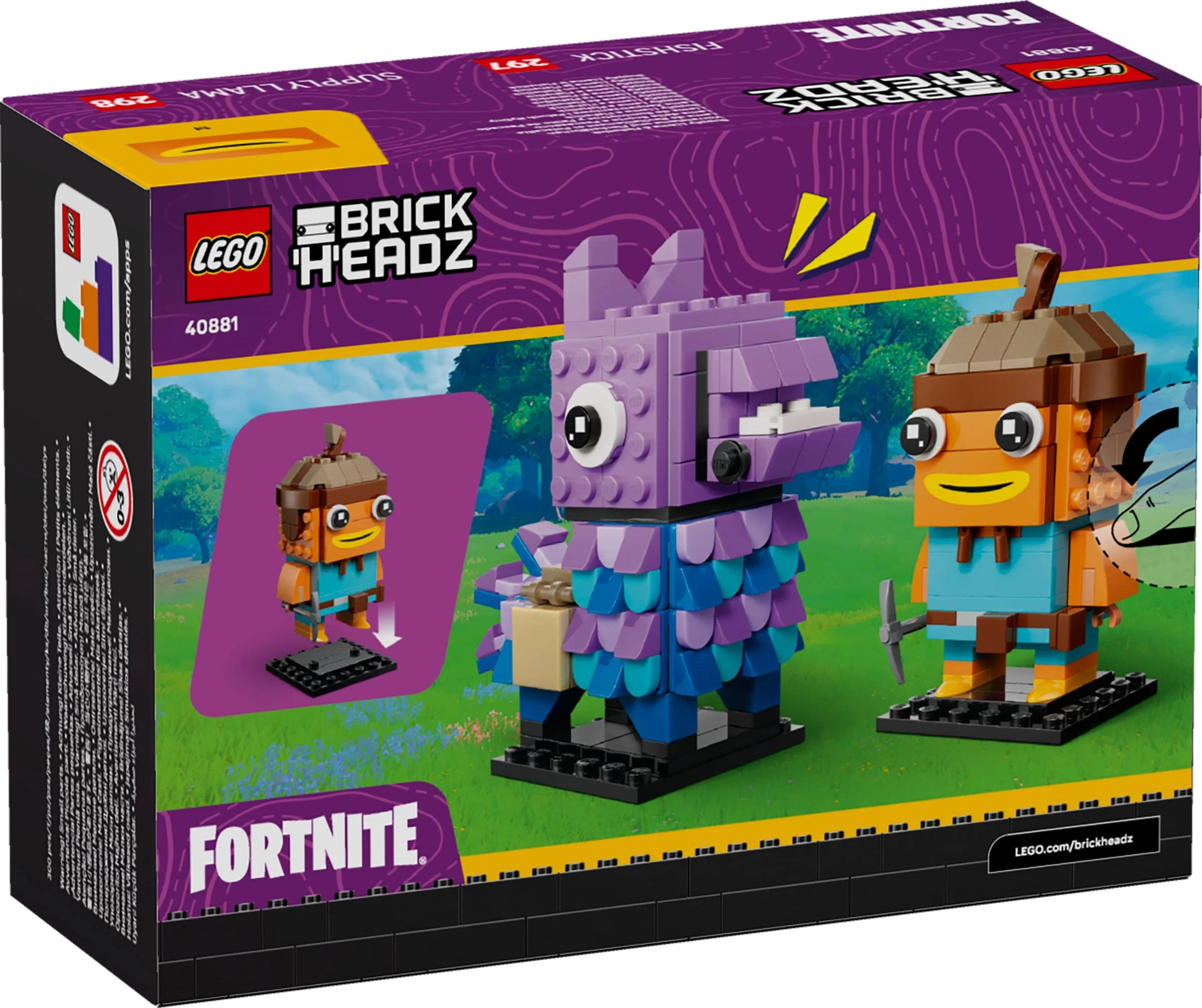 LEGO® 40881 Lego BrickHeadz Lama Zaopatrzeniowa i Palucha Rybnego figurki - zdjęcie 3