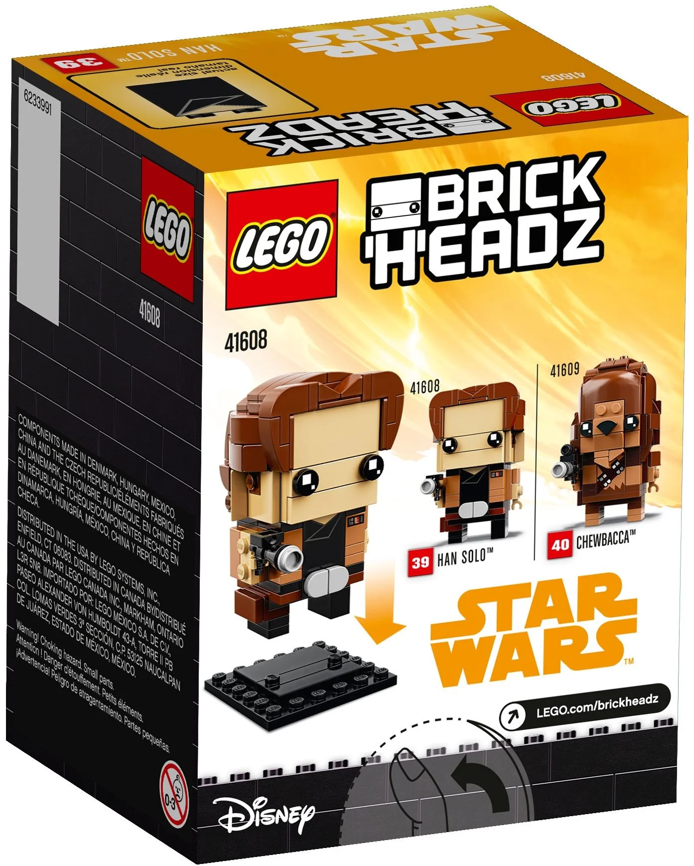 LEGO® 41608 nowy Lego BrickHeadz Star Wars Han Solo Misb 2018 - zdjęcie 5