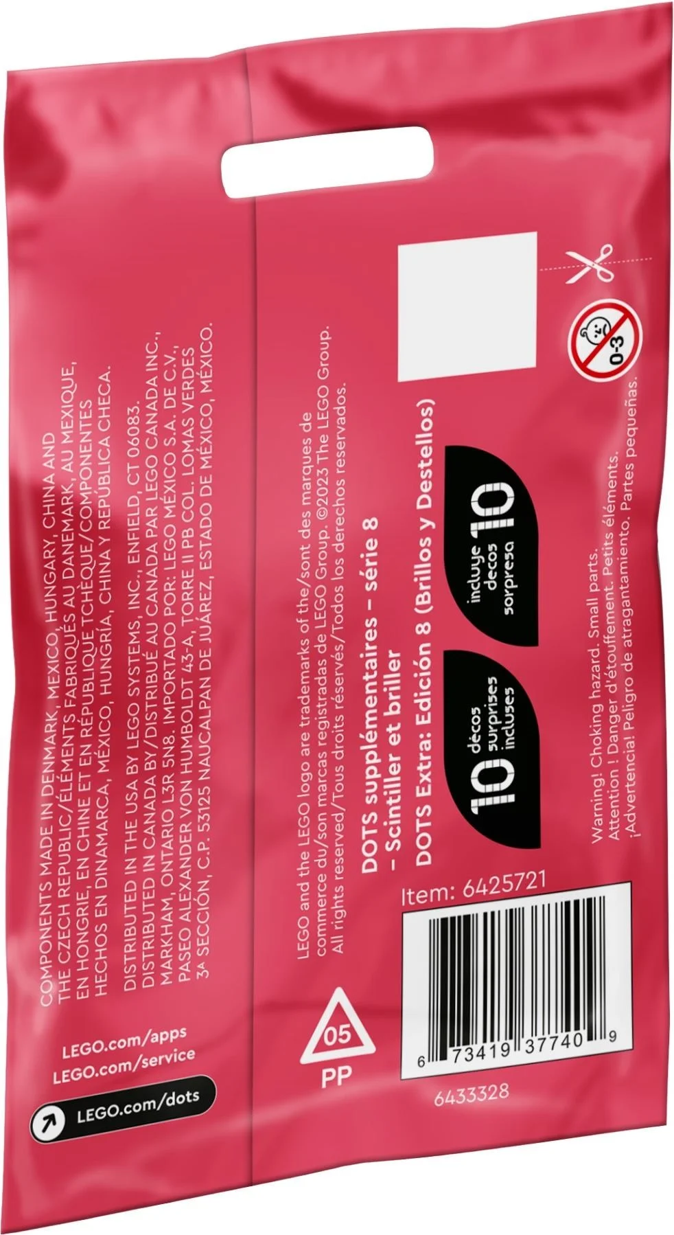 LEGO® 41803 LEGO DOTS Dodatki DOTS - seria 8, błyskotki - zdjęcie 3