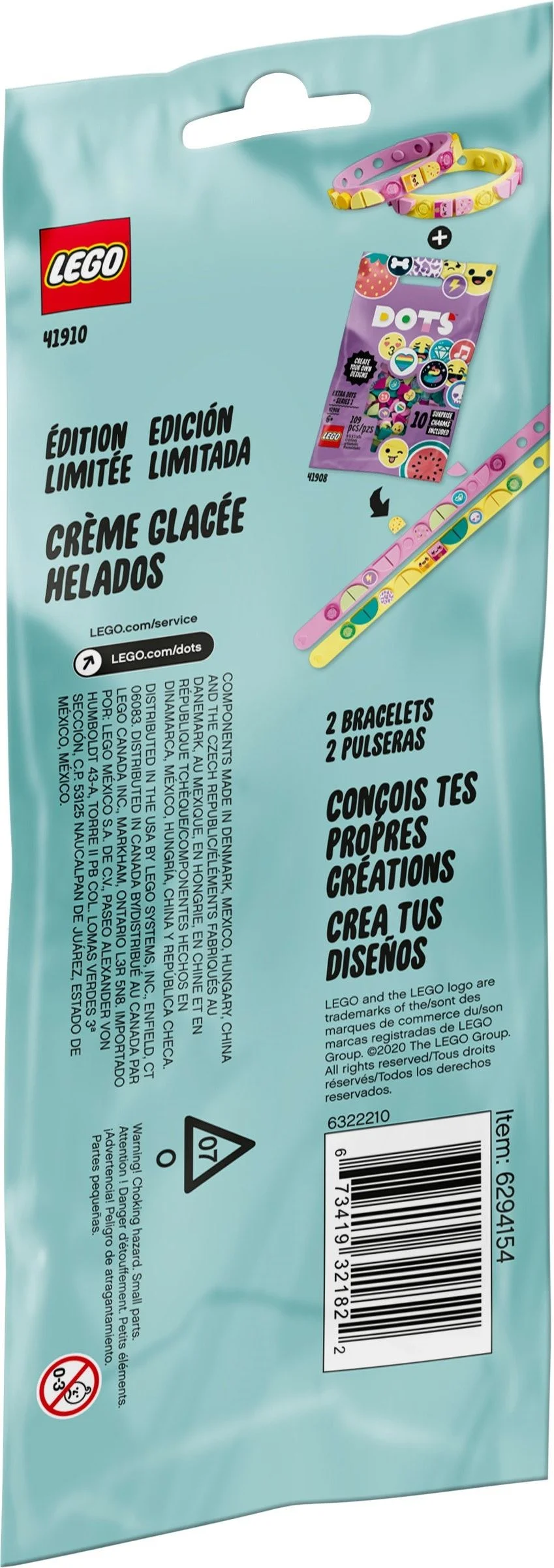 LEGO® 41910 Lego Dots Bransoletki z lodami dla przyjaciół - zdjęcie 5