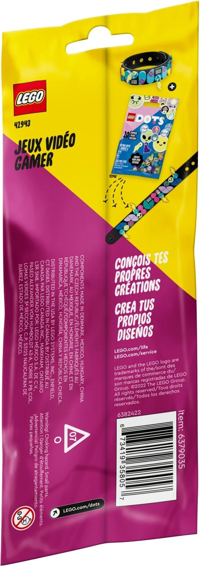 LEGO® 41943 LEGO DOTS Gracz — bransoletka z zawieszkami - zdjęcie 8
