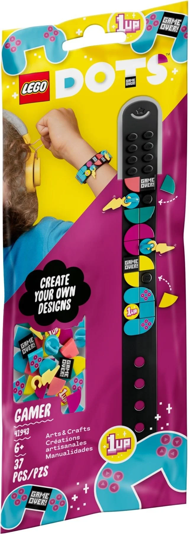LEGO® 41943 LEGO DOTS Gracz — bransoletka z zawieszkami - zdjęcie 1