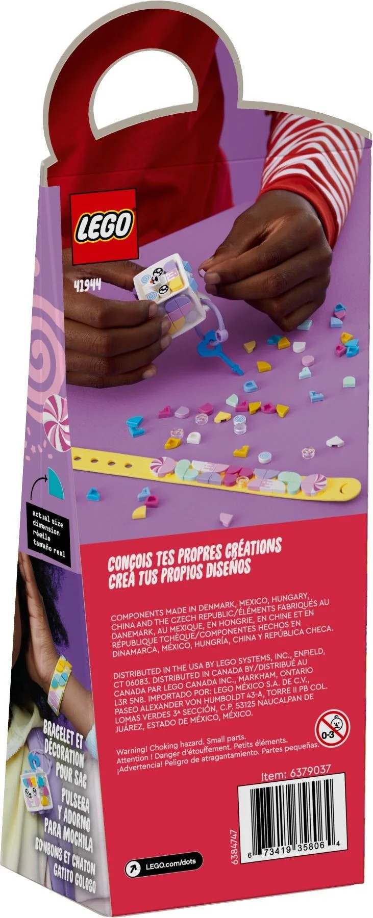 LEGO® 41944 LEGO DOTS Cukierkowa kicia: bransoletka i zawieszka na torbę - zdjęcie 11