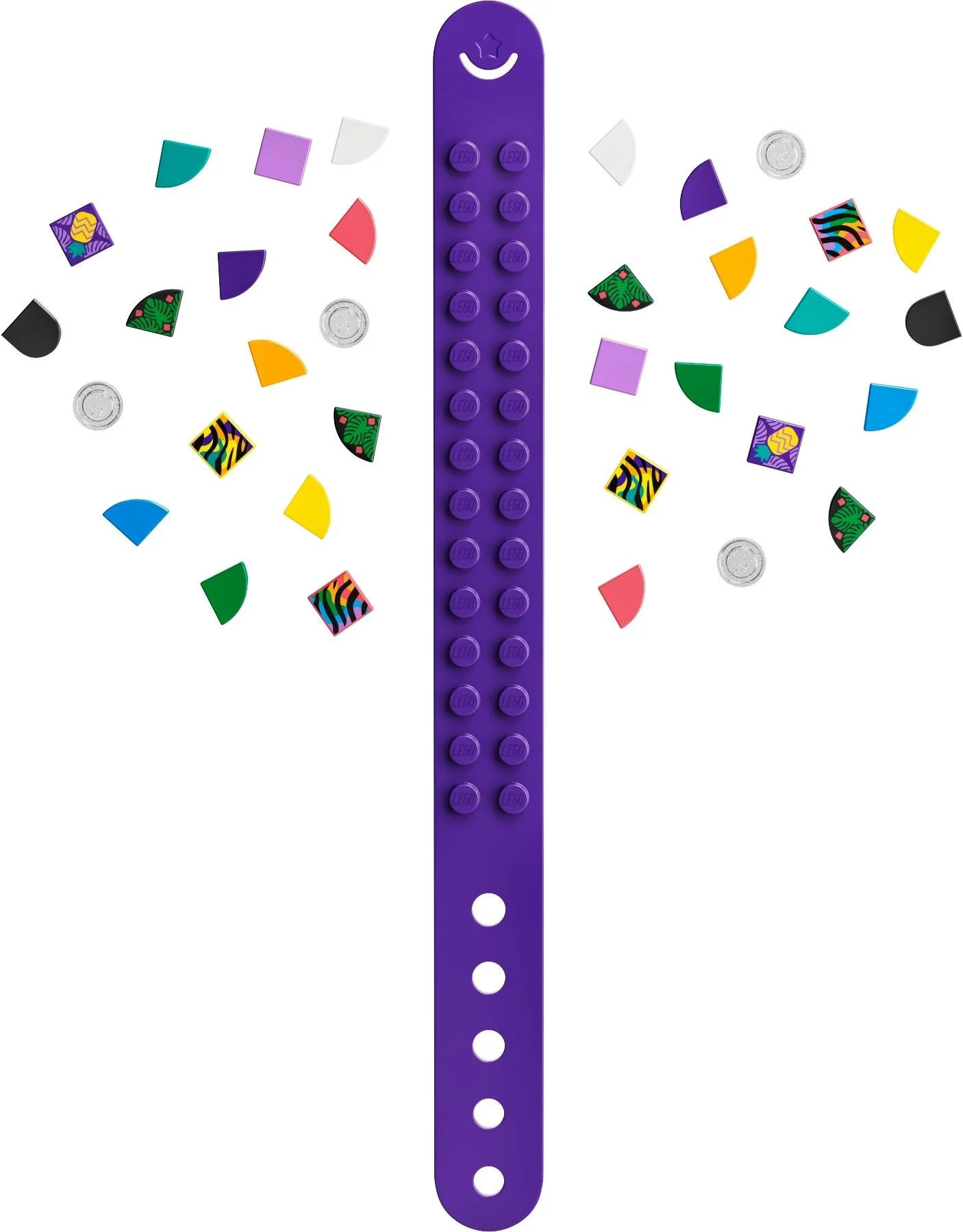 LEGO® 41945 LEGO DOTS Neonowy tygrys — bransoletka i zawieszka na torbę - zdjęcie 13