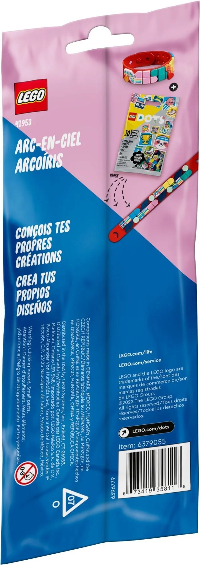 LEGO® 41953 Tęczowa bransoletka z zawieszkami papierowa torba Lego - zdjęcie 8