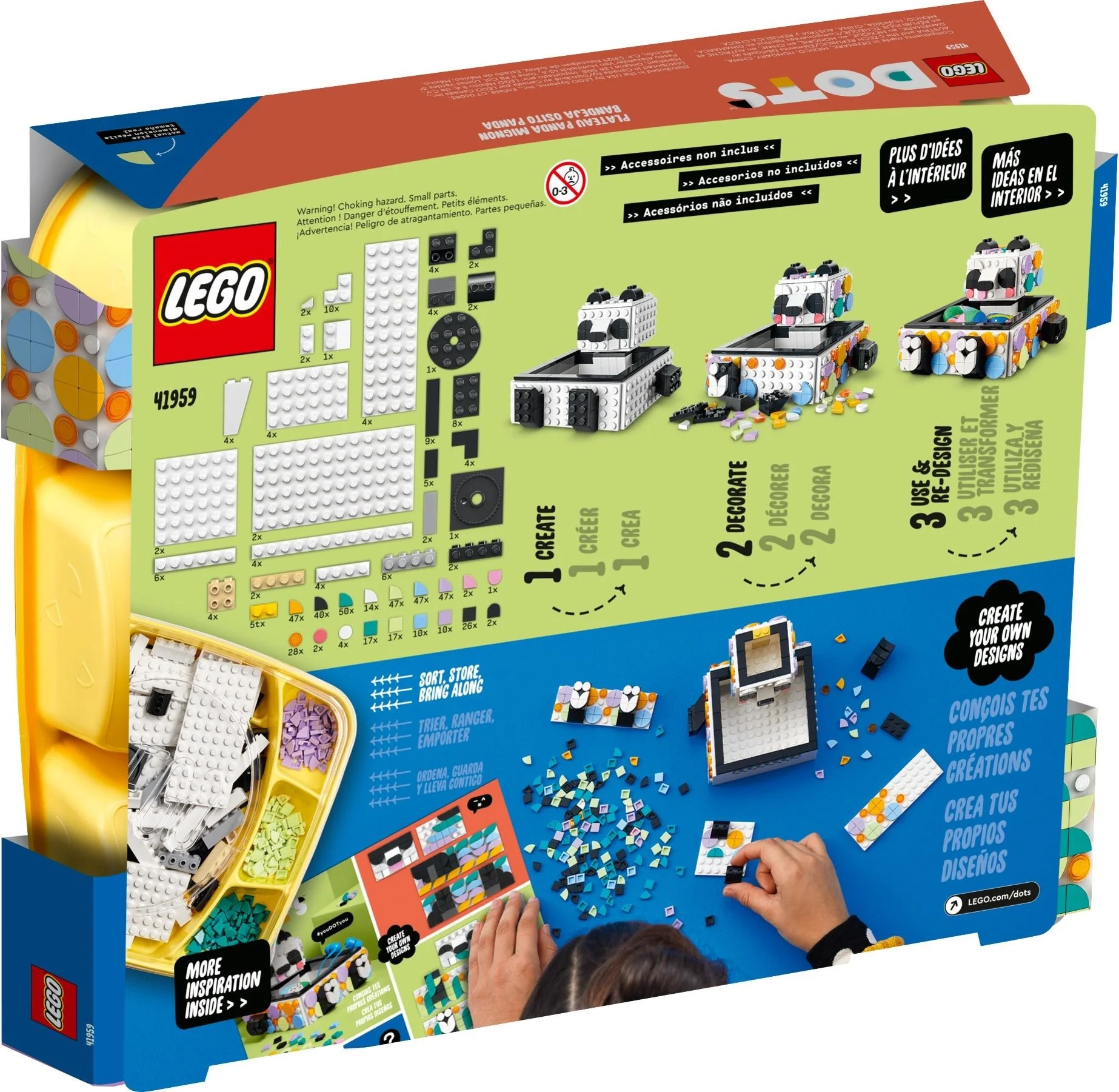 LEGO® 41959 LEGO DOTS Pojemnik z uroczą pandą - zdjęcie 7