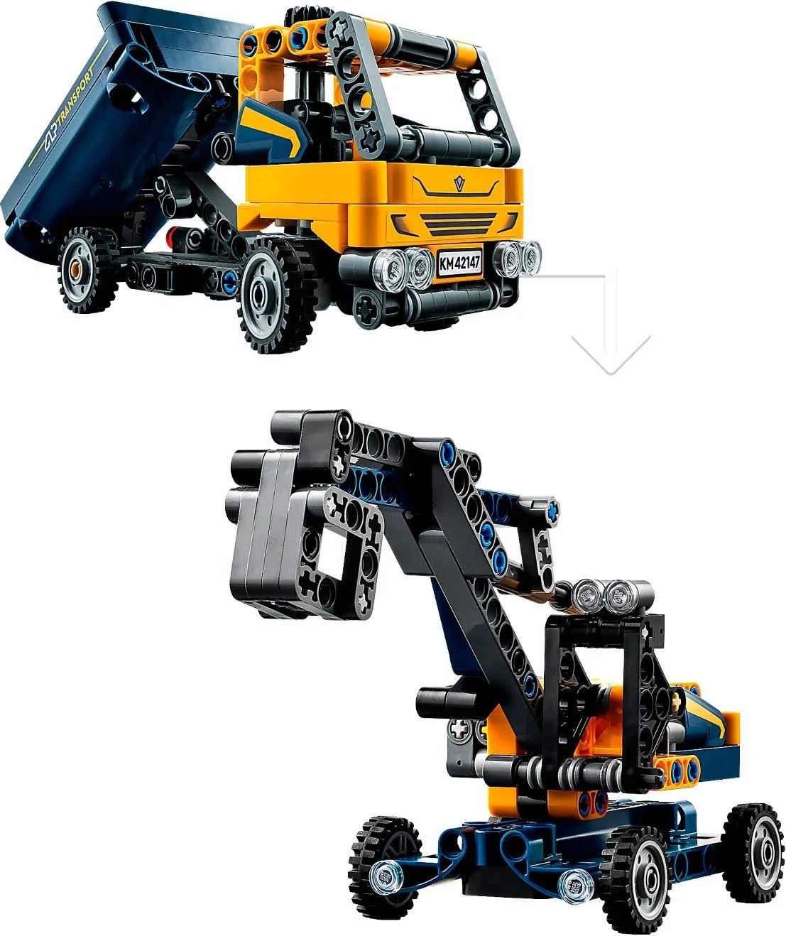 LEGO® 42147 Klocki Lego Technic 2w1 Wywrotka Koparka Zestaw Do Zabawy - zdjęcie 5