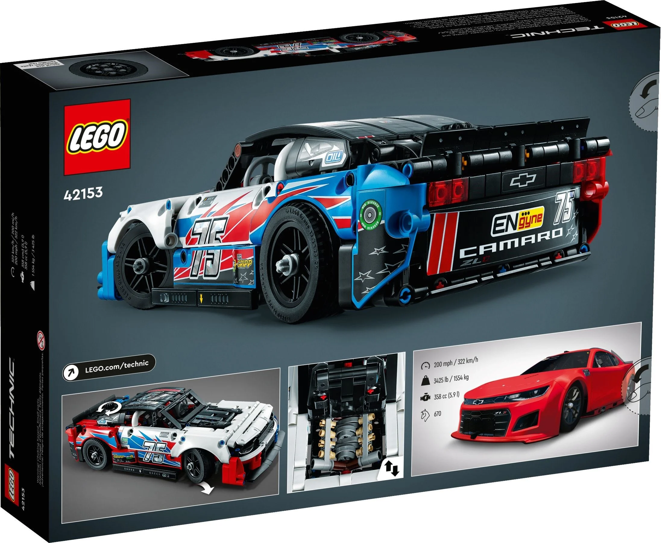LEGO® 42153 Nowy Chevrolet Camaro ZL1 z serii NASCAR® - zdjęcie 7