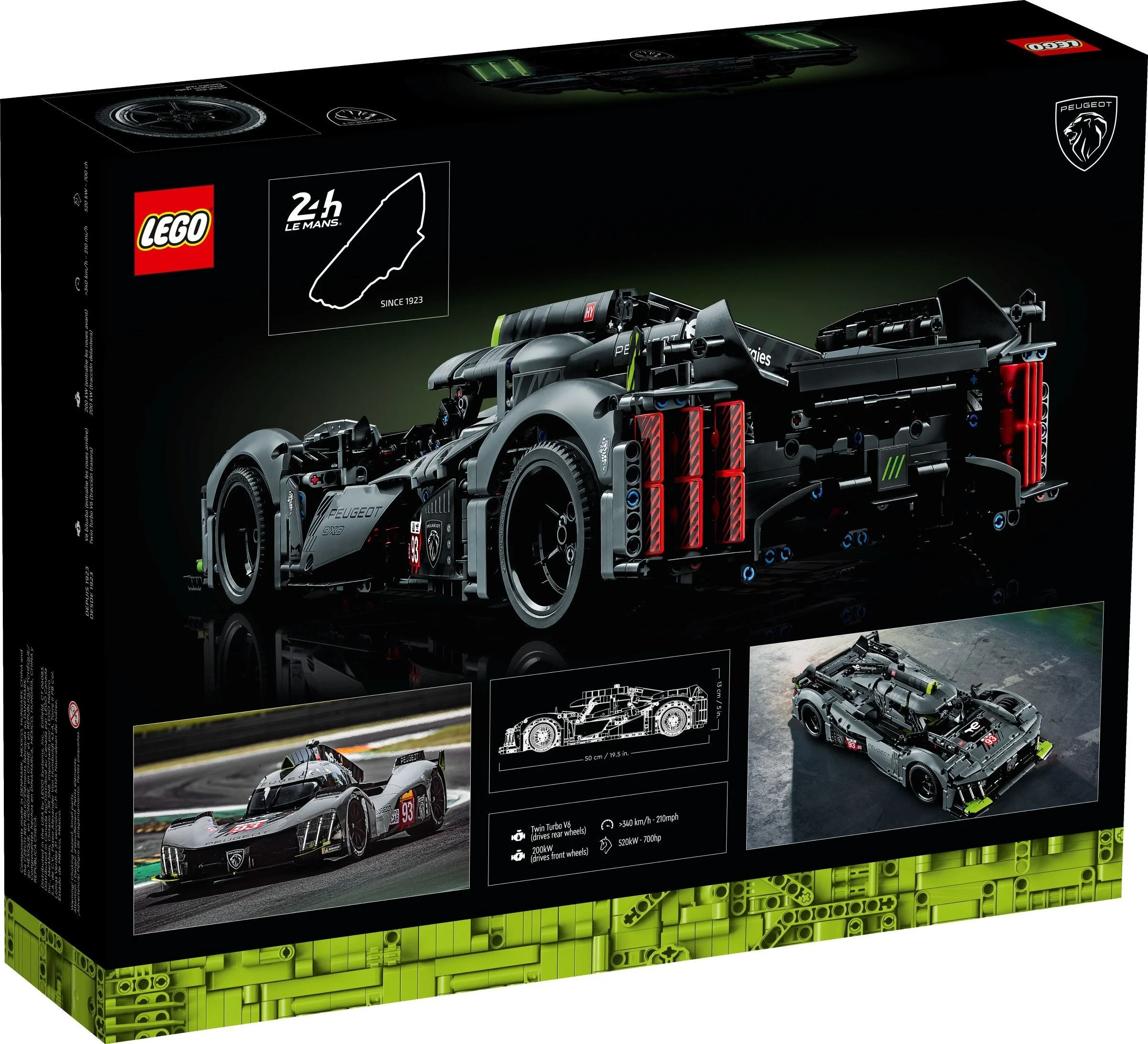 LEGO® 42156 Mocowanie Ścienne do Auta Lego Technic Peugeot 9X8 Le Mans Hybrid - zdjęcie 4
