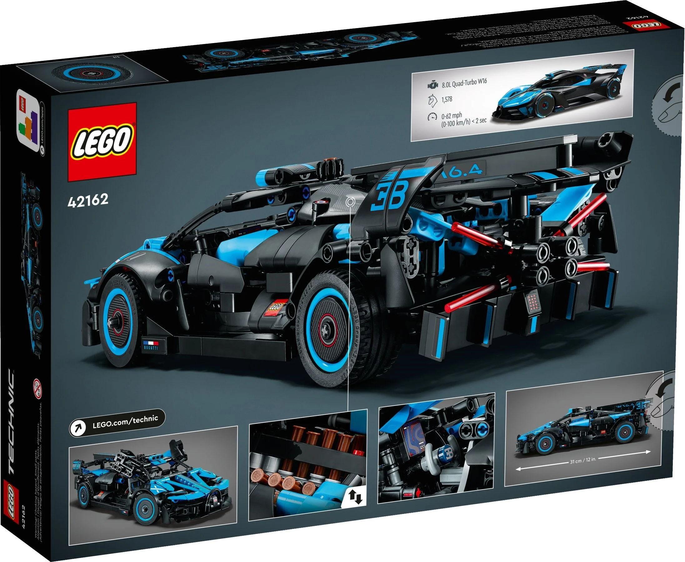 LEGO® 42162 LEGO Technic Bugatti Bolide Agile Blue - zdjęcie 7