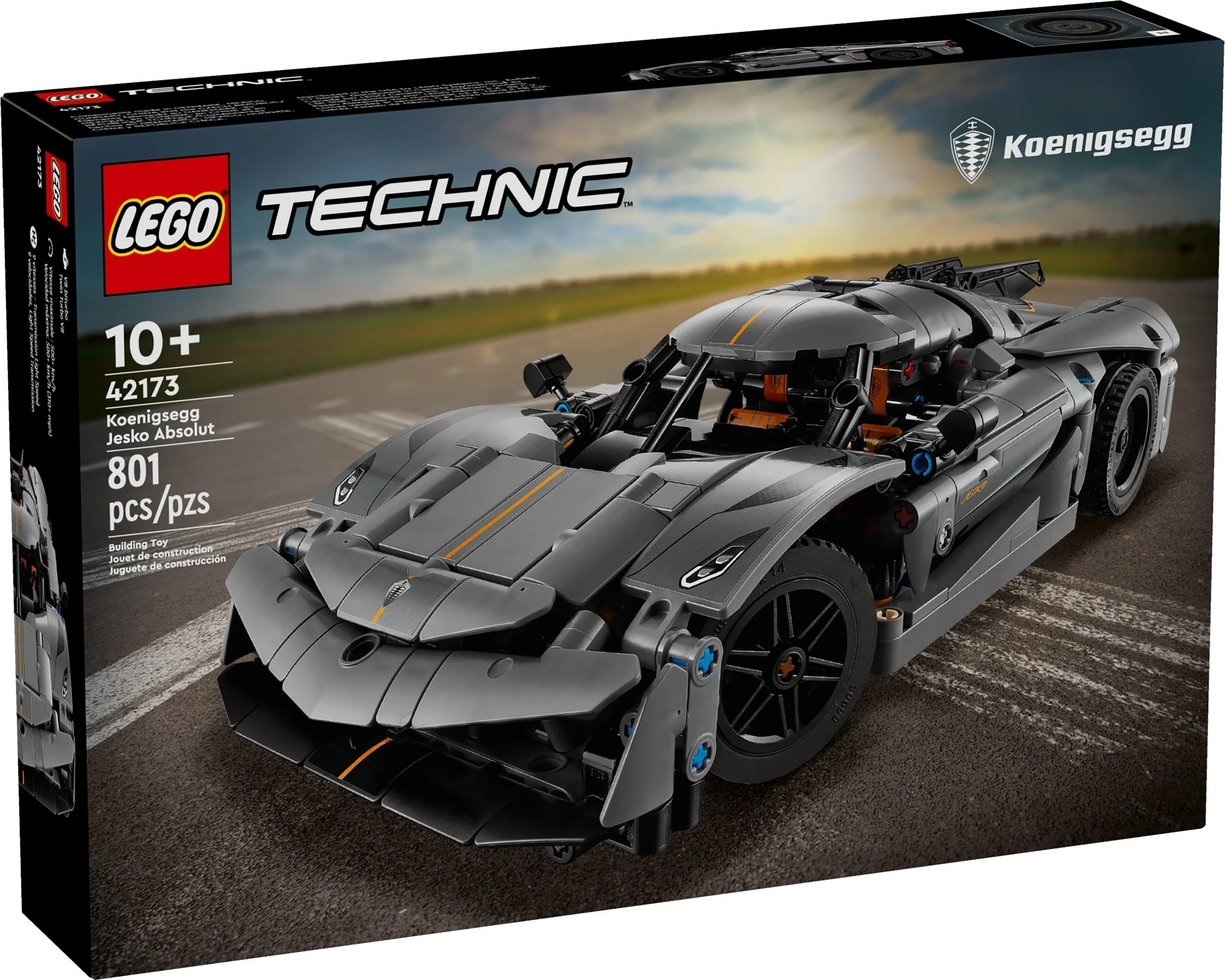 LEGO® 42173 Szary hipersamochód Koenigsegg Jesko Absolut - zdjęcie 1