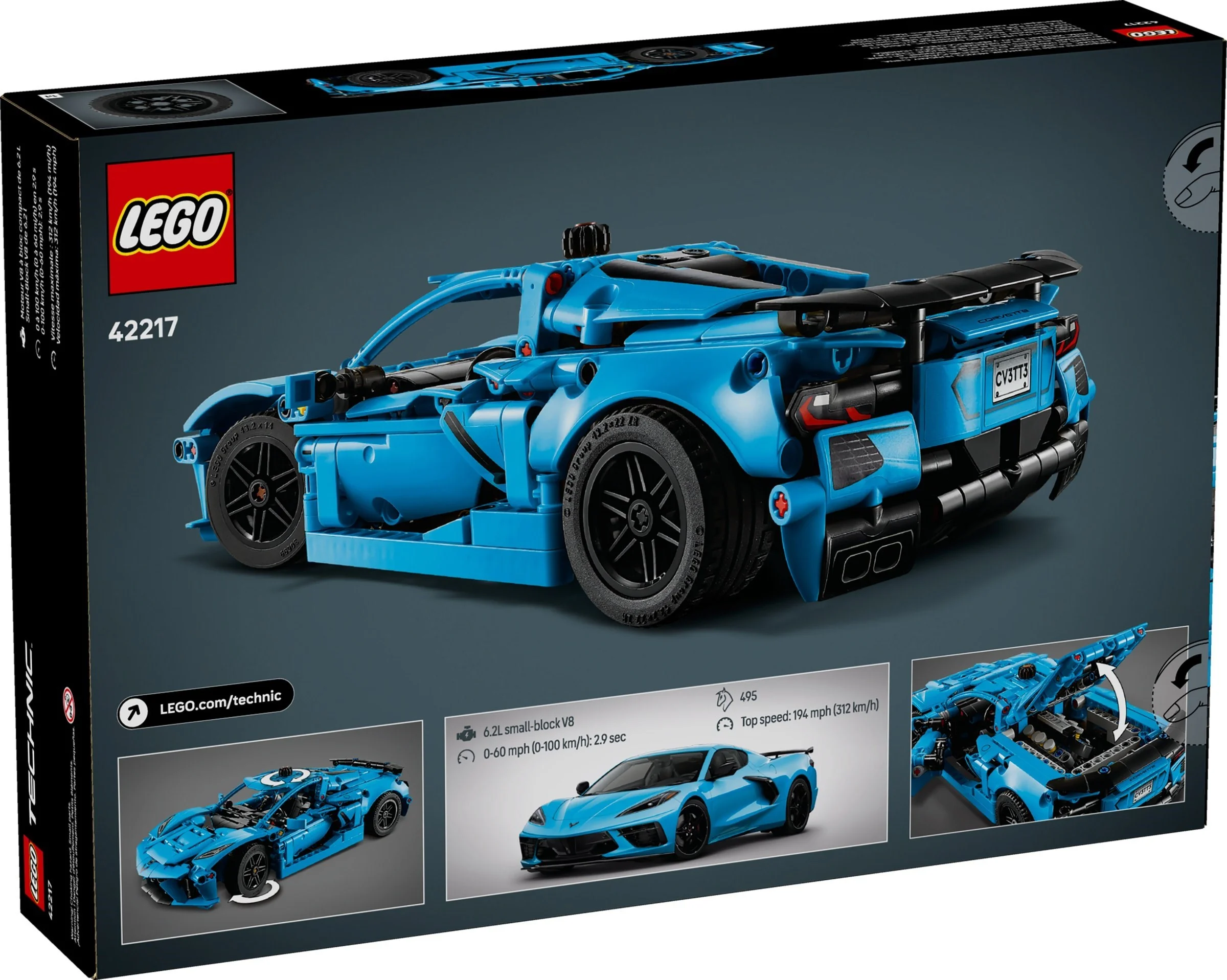 LEGO® 42217 Niebieski Chevrolet Corvette Stingray Torba - zdjęcie 2