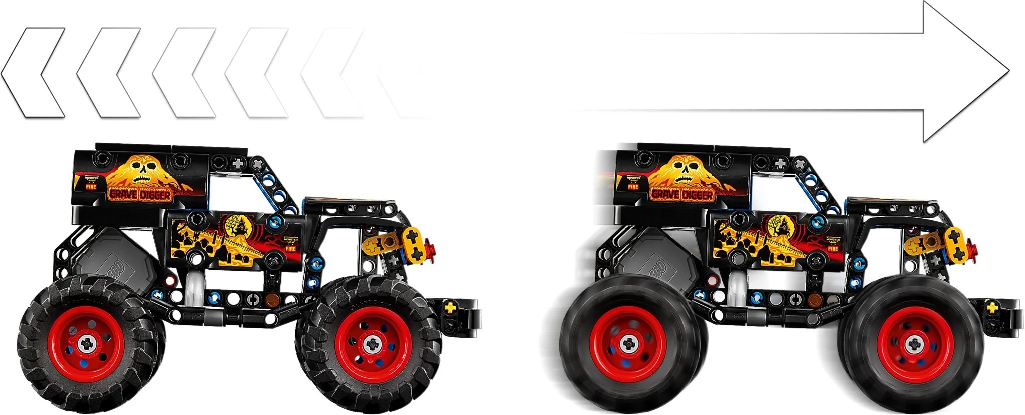 LEGO® 42219 Monster Jam™ Grave Digger™ Ogień i Lód - zdjęcie 10