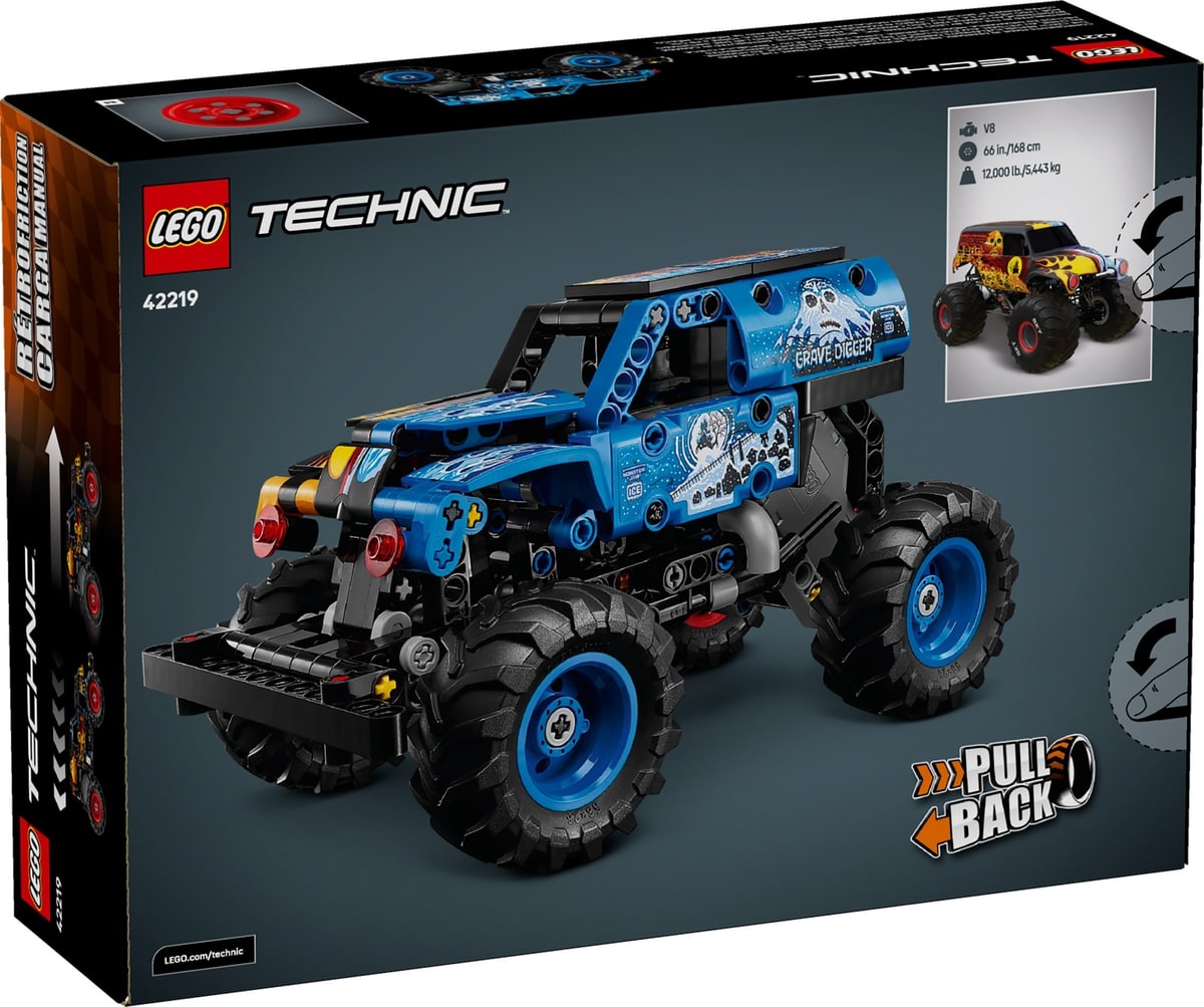 LEGO® 42219 Monster Jam Grave Digger Ogień i lód - zdjęcie 3