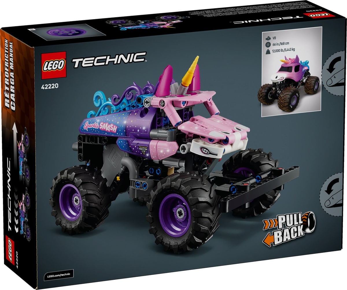LEGO® 42220 Monster Jam Sparkle Smash z napędem typu pull-back - zdjęcie 3