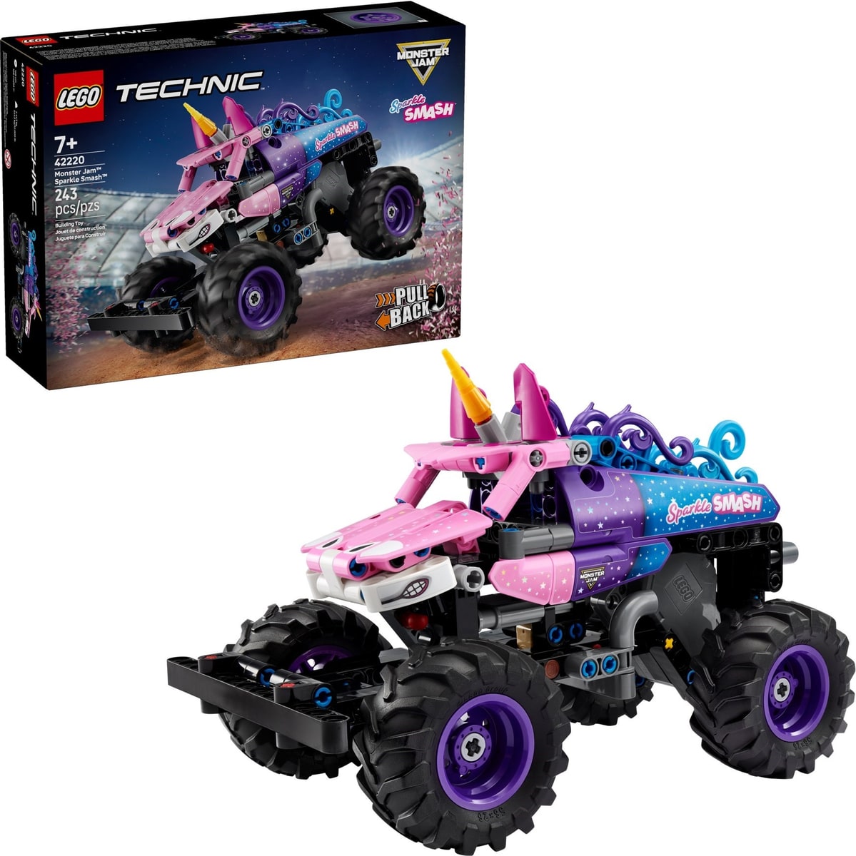 LEGO® 42220 Monster Jam Sparkle Smash z napędem typu pull-back - zdjęcie 5