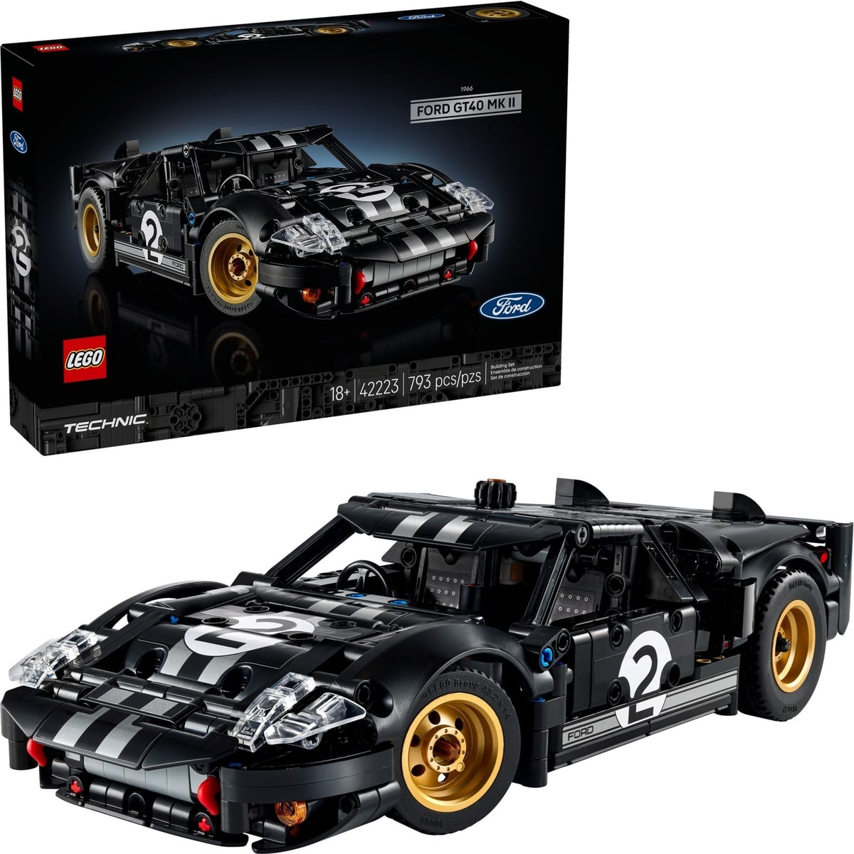 LEGO® 42223 Samochód wyścigowy 1966 Ford GT40 MKII - zdjęcie 7